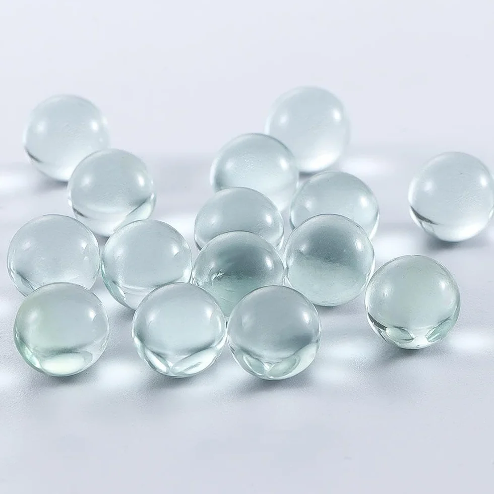 20 szt., 10 mm, 14 mm, 16 mm, szklane kulki, przezroczysty jednolity marmur, okrągłe marmurowe koraliki, kulki do pinballa, przezroczyste szklane kulki (16 mm)