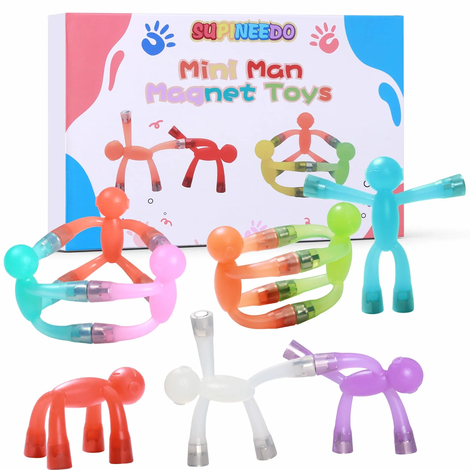 SUPINEEDO Magnetyczna zabawka podróżna dla małych dzieci, 10 sztuk, magnetyczne, zabawne magnesy dla dzieci w wieku 1, 2, 3, 4, 5 lat, samolot, klasa, restauracja, śliczna
