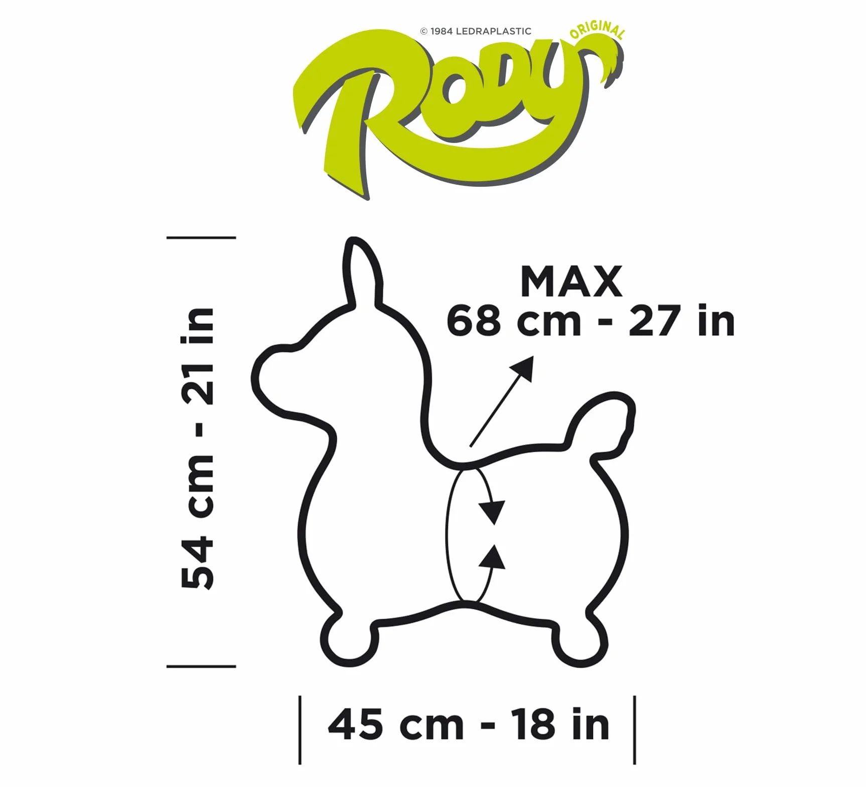 GYMNIC - Rody Jumping Horse Green