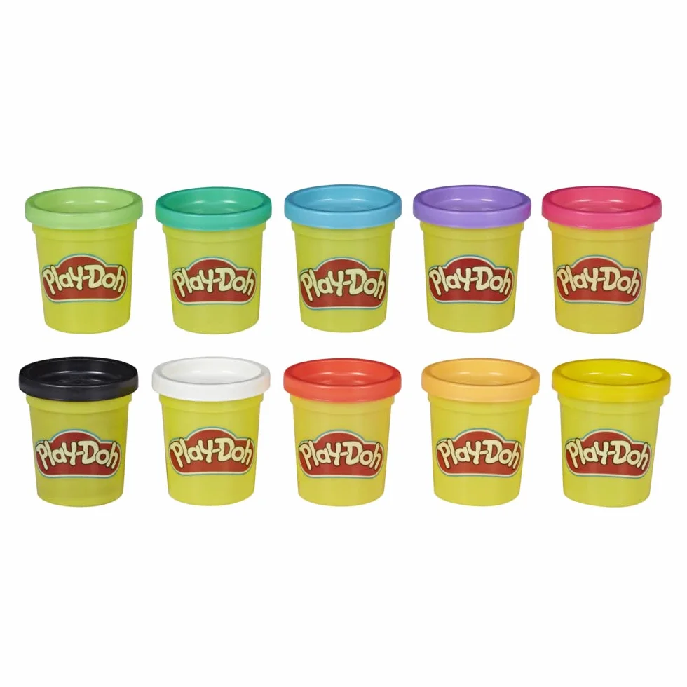 Play-Doh 29413F03 Ciastolina, Wielokolorowy, 10 Sztuk