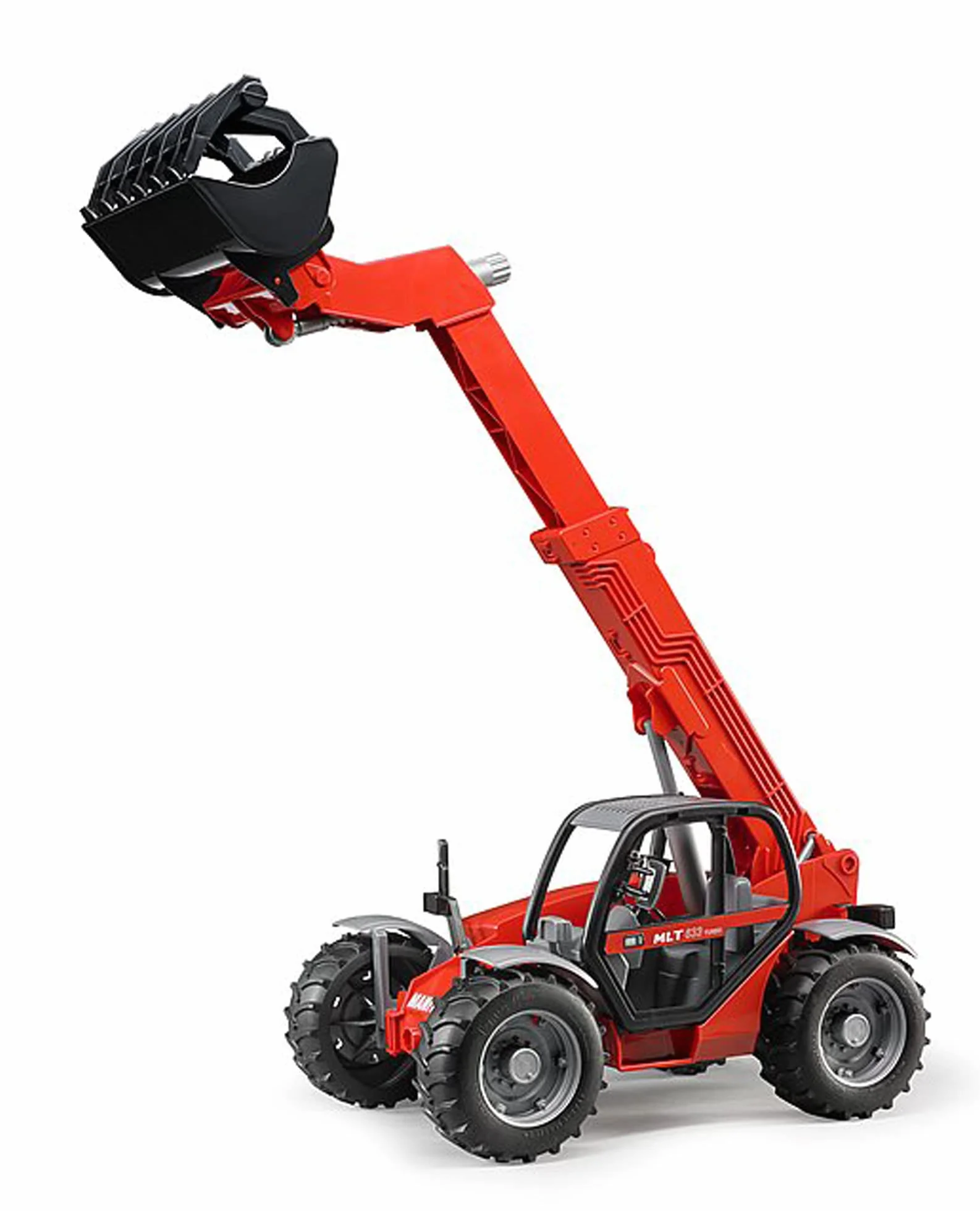 bruder 02125 - Manitou Teleskoplader MLT 633 - 1:16 Pojazd, Pojazd budowlany, Maszyna budowlana, Wózek widłowy, Ładowarka kołowa, Zabawka
