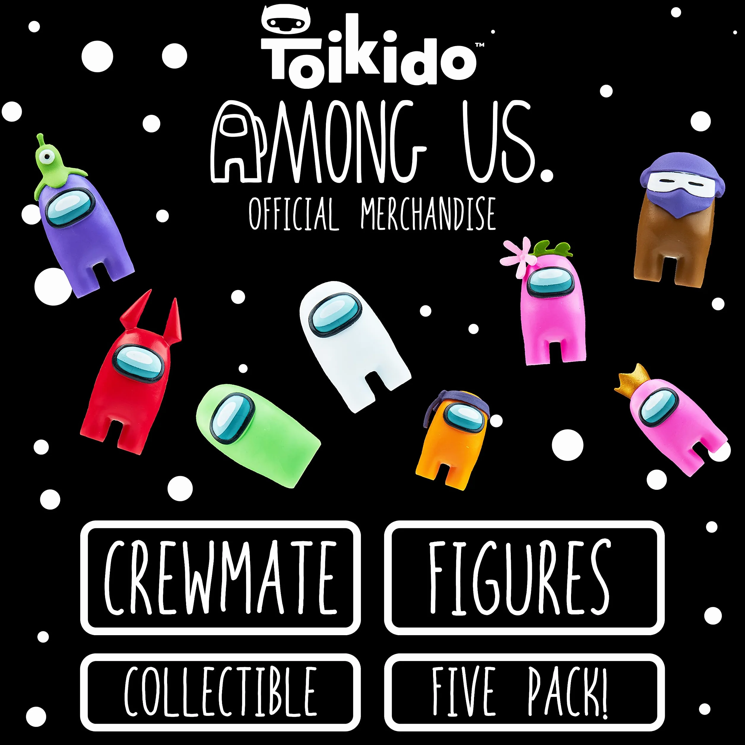 Among Us Figurki kolegi z załogi, kolekcjonerskie, prezent od oficjalnego produktu gamingowego (8 szt.)