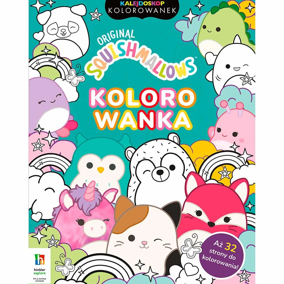 Hinkler - Kalejdoskop Kolorowanek Original Squishmallows Kolorowanka - 32 strony - Kolorowanka dla dzieci i młodzieży