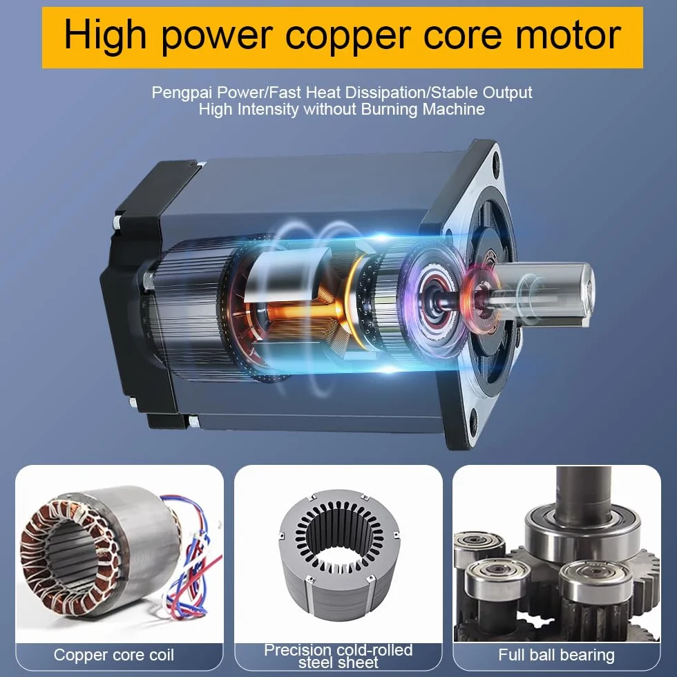 Serwomotor 400W 600W 750W z kołnierzem 60 80 17-bitowy Absolutny AC 220V Wysokiej dokładności serwosterowanie magnetyczne 3000-6000RPM (750W)