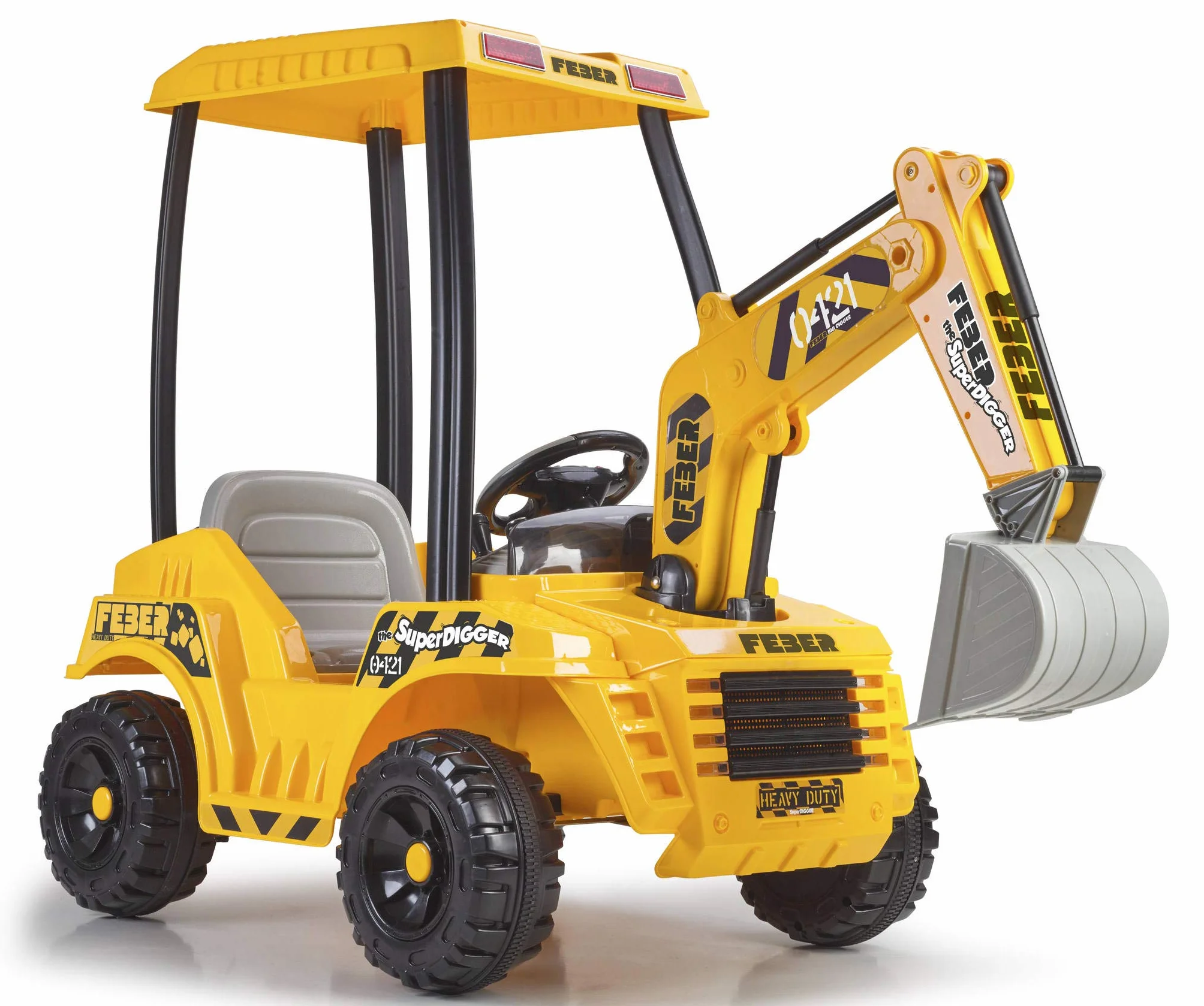 FEBER - Super Digger, koparka akumulatorowa dla dzieci w wieku od 3 lat, 12V (Famosa 800012320)