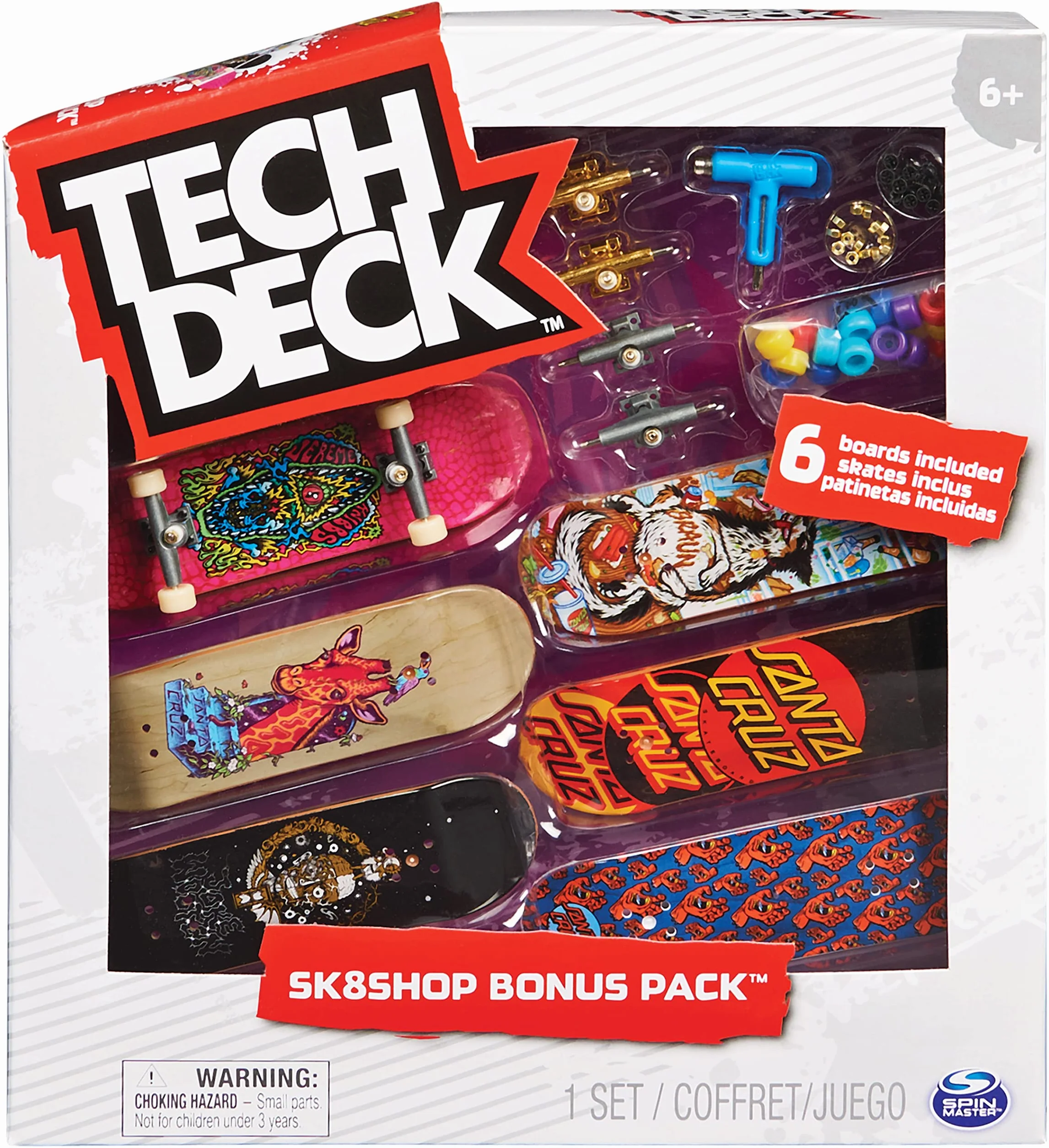 Tech Deck - Sk8shop Bonus Pack (styles vary), Sk8shop Fingerboard Bonus Pack, Collectible and Customizable Mini Skateboards (Styles May Vary)