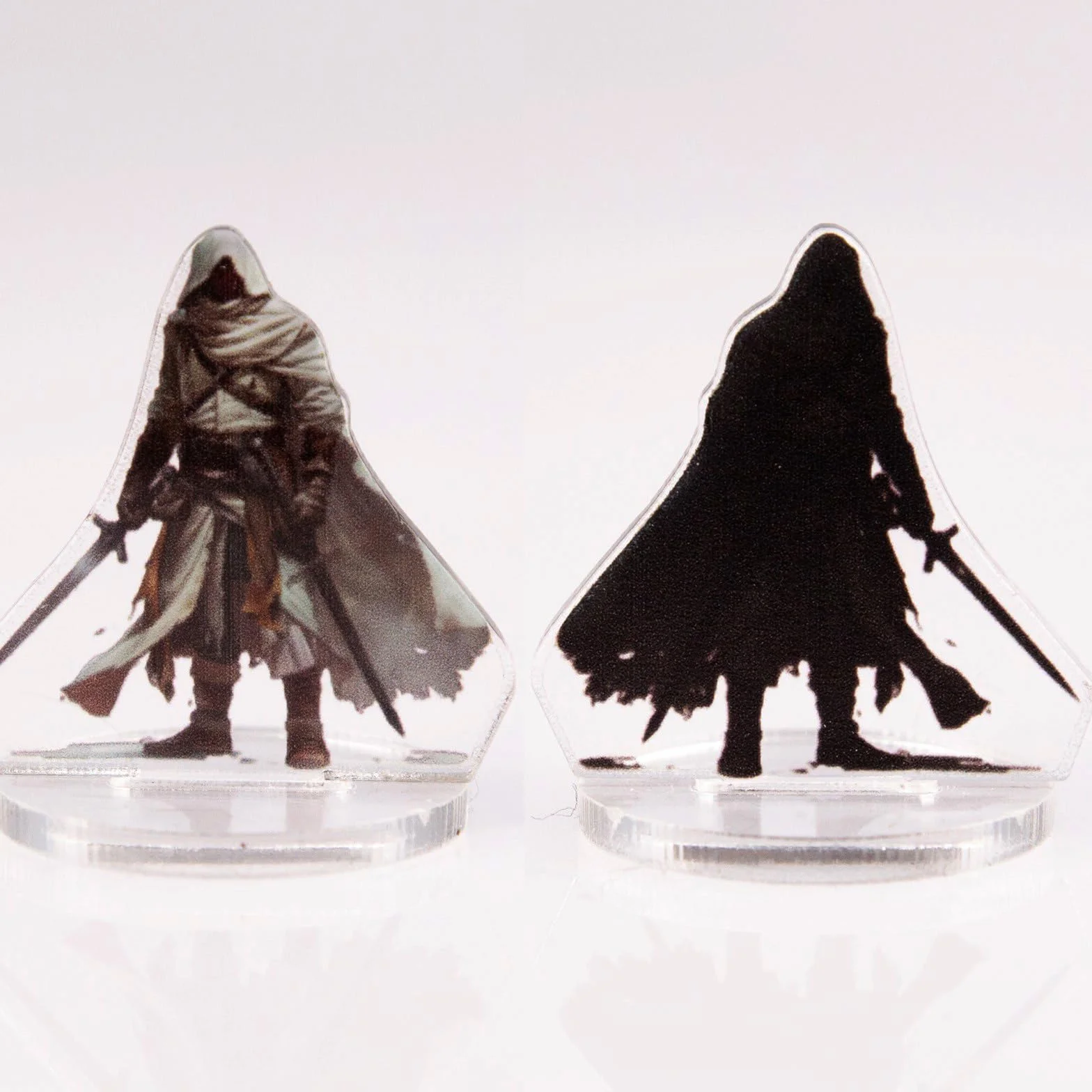 KLIBEN Zestaw 16 miniatur akrylowych dla DND Figurki 2D do Dungeons and Dragons Zestaw startowy D&D 5E Miniatury Plastikowe Role Akcesoria do odgrywania ról, takich jak Pathfinder, Prezenty dla graczy