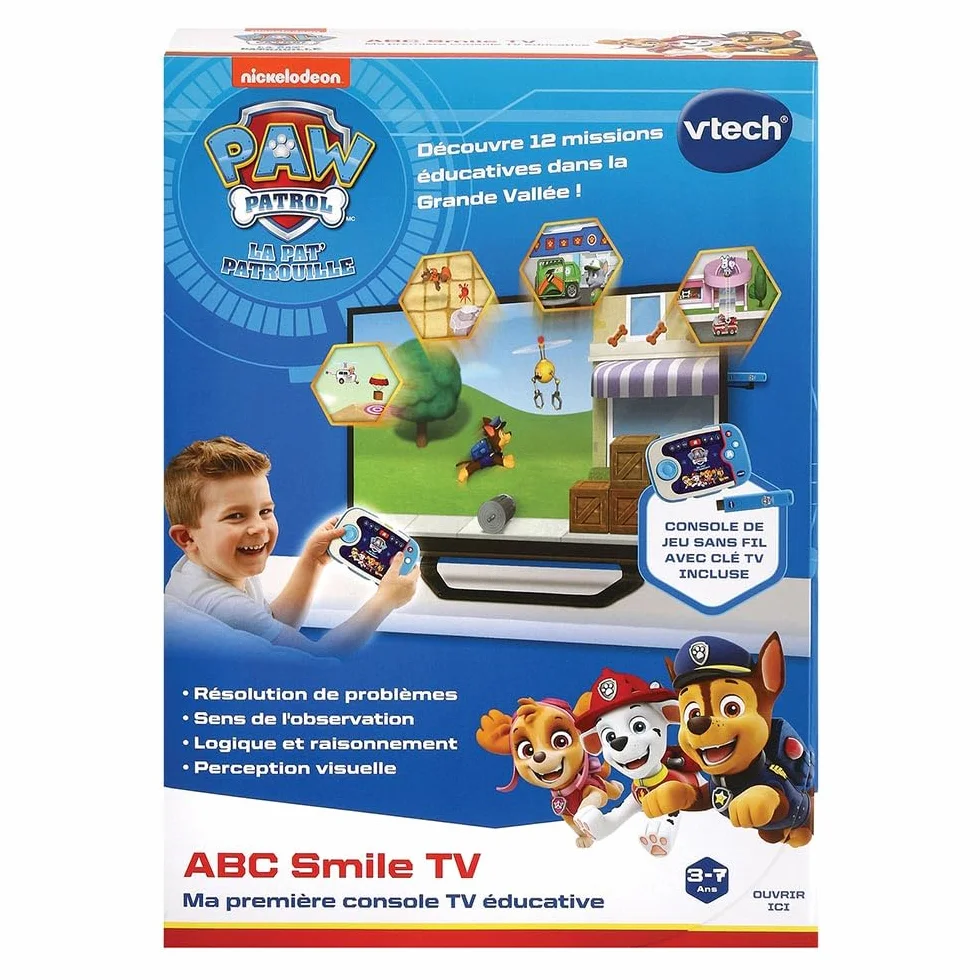 VTech 616005 - ABC Smile TV Psi Patrol, edukacyjna konsola telewizyjna, zabawka edukacyjna dla dzieci - 3/7 lat - wersja PL