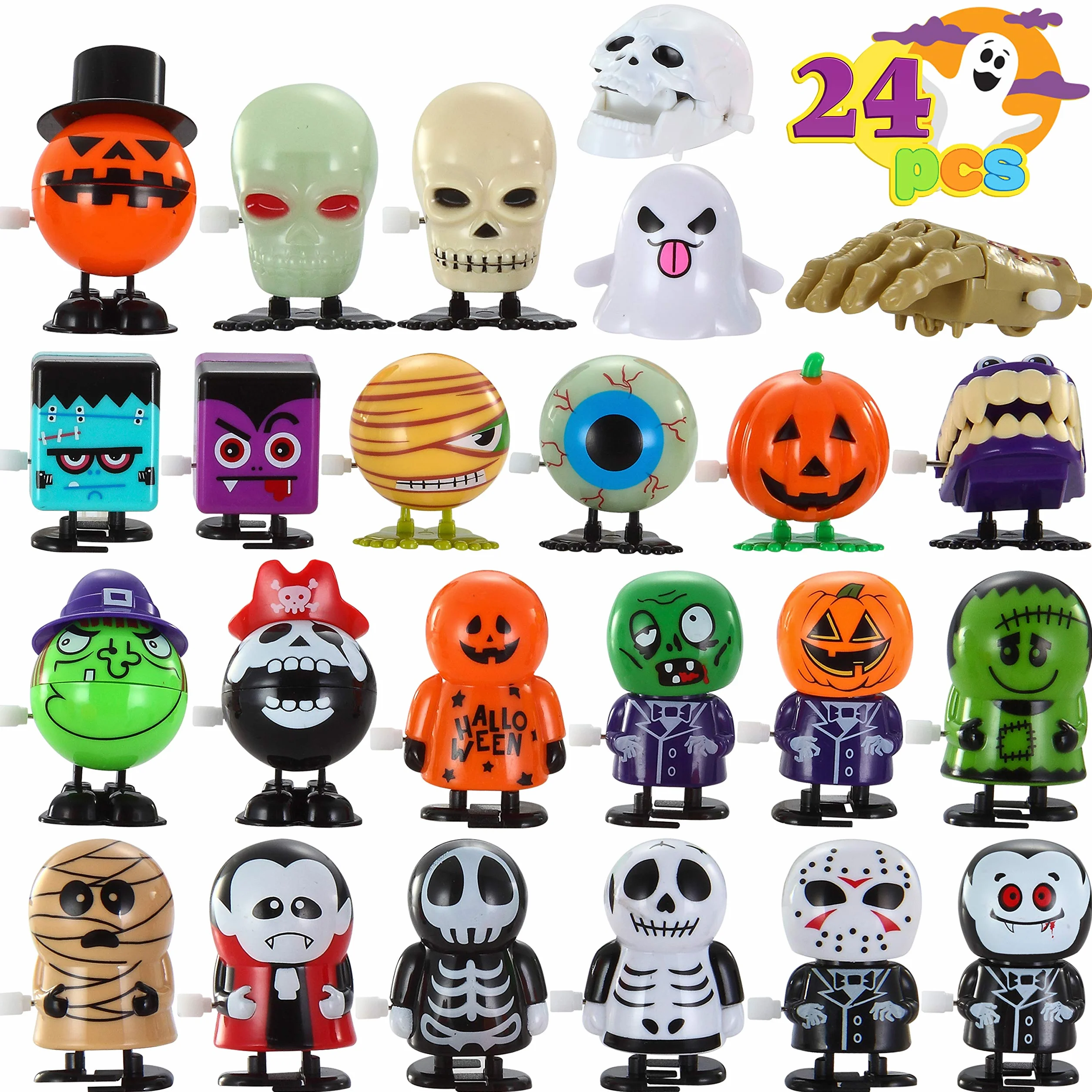 JOYIN Zestaw 24 zabawek na Halloween, na Halloween, przyjęcie, upominek, wypełniacz torby (24 sztuki)