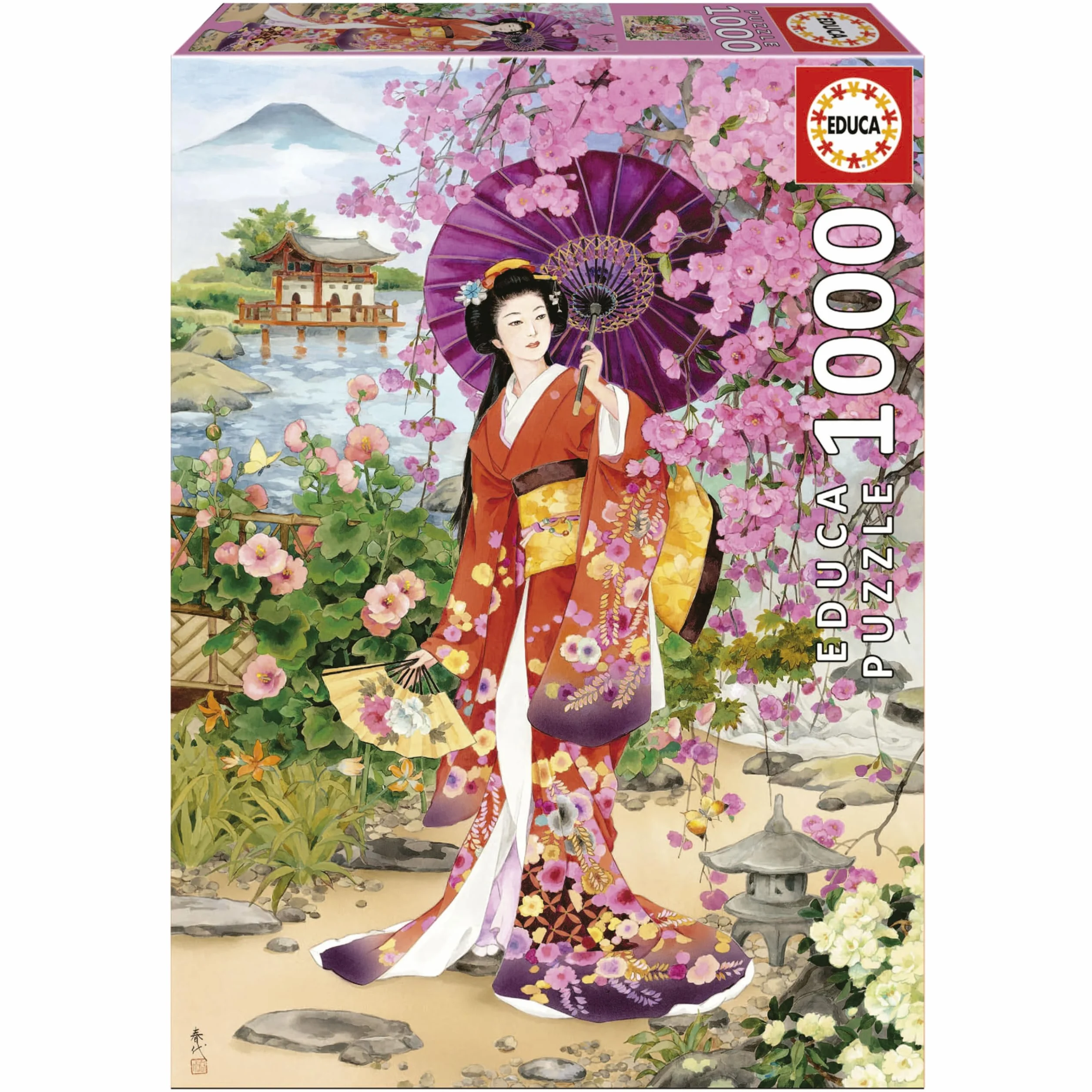 Educa - Teien, Haruyo Morita | Puzzle 1000 elementów dla dorosłych Wymiary: 48 x 68 cm w zestawie puzzle z ogonem fix. Od 14 lat (19917)