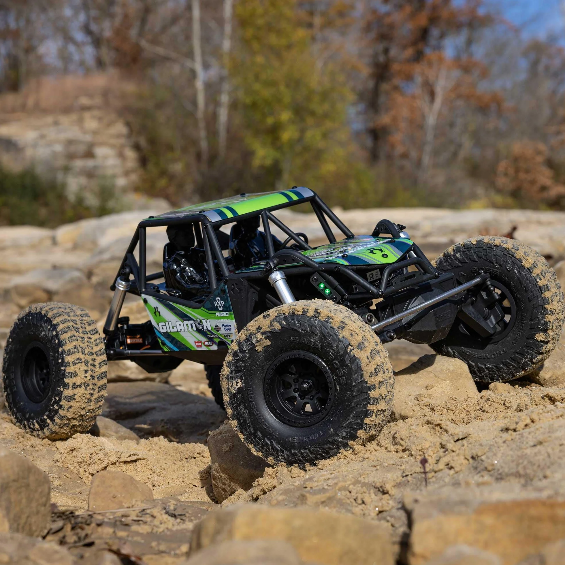 Axial 1:8 AXP8 Gilamon 2.2 4x4 Ready to Run Trail Buggy Rock Crawler, silnik szczotkowy, ASD, bez akumulatora i ładowarki, zielony