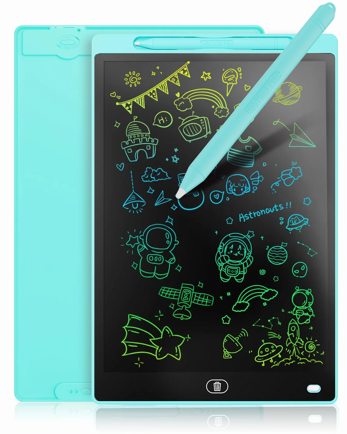 Genialba Tablet LCD do Pisania 8,5 Cali Kolorowy Tablet Elektroniczny Ekran do Rysowania Zabawka Edukacyjna Prezent dla 2 3 4 5 lat Chłopcy Dziewczęta Boże Narodzenie Urodziny (Niebieski)