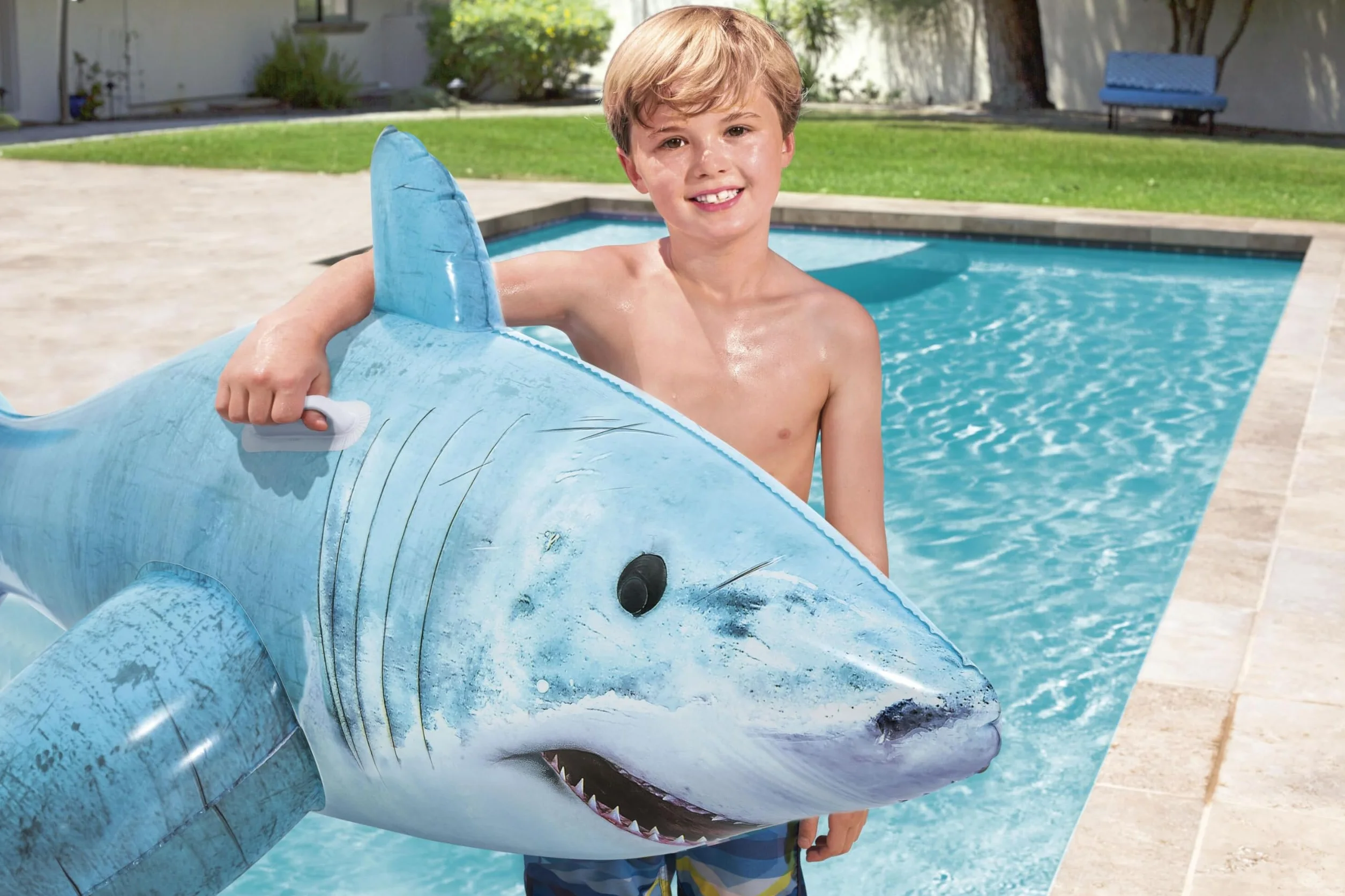Bestway 1041405Xxx20 6' X 40"/1.83M X 1.02M Realistic Shark Ride-On