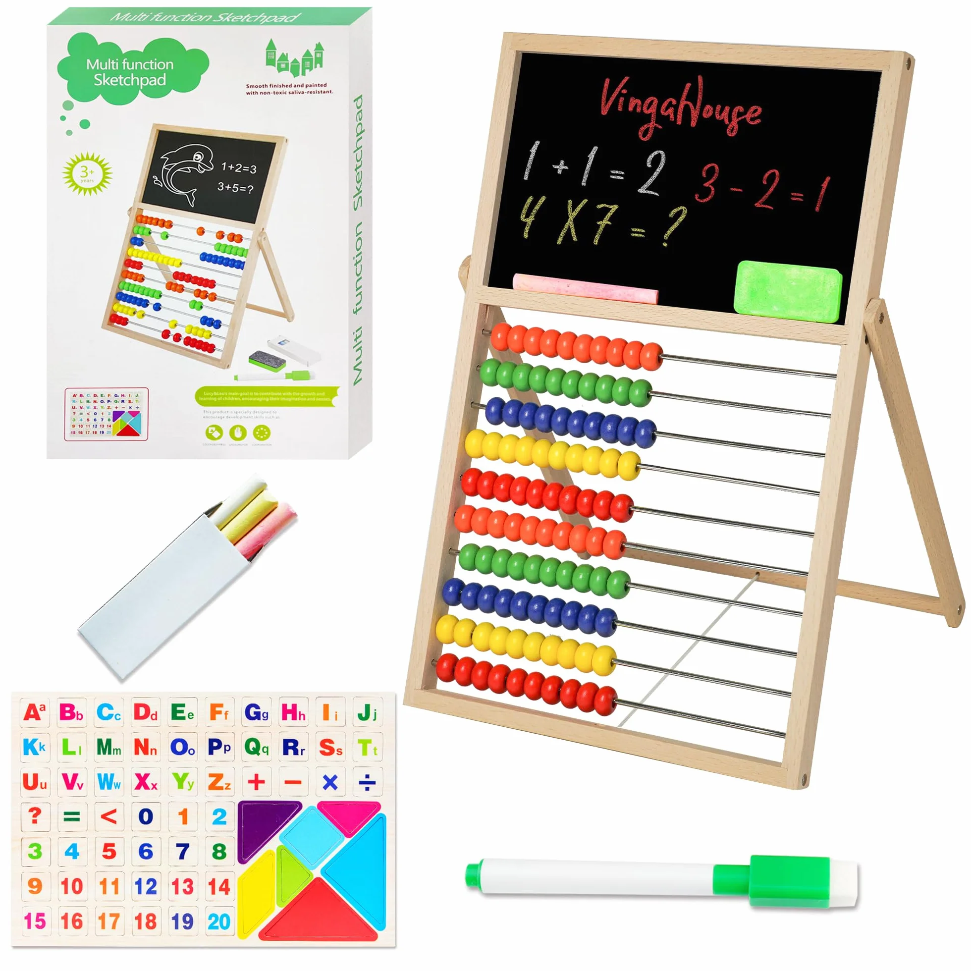 Szablon do szkoły podstawowej Abacus, kalkulator Abakus, kalkulator dla dzieci, czarna tablica i tablica suchościeralna z naklejkami magnetycznymi, zabawka od 3 lat