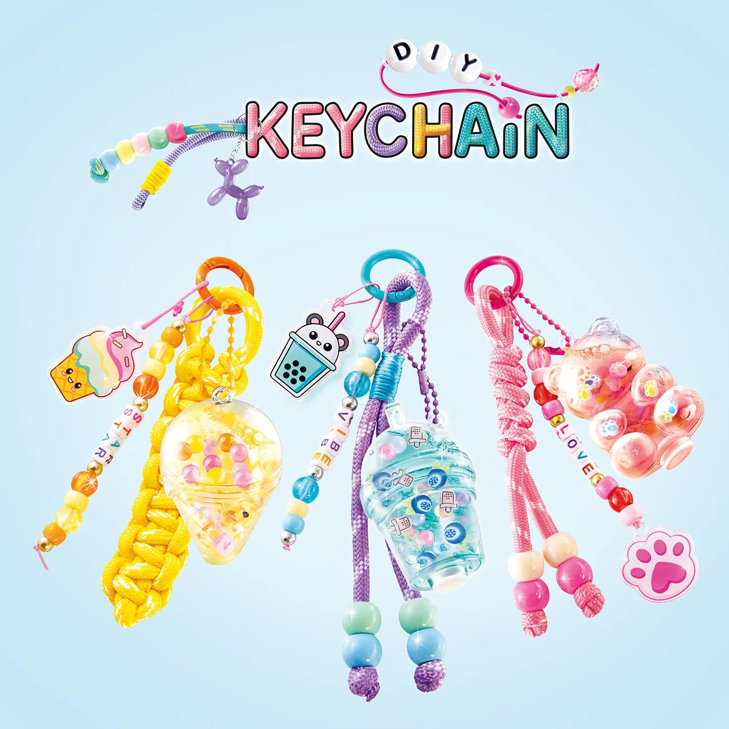 Canal Toys - Style 4 Ever - Zestaw breloczków do kluczy DIY - Stwórz zestaw 3 bardzo stylowych i modnych unikalnych kluczy - Pomysł na prezent dla dzieci od 6 lat - Kreatywny wypoczynek - OFG 367