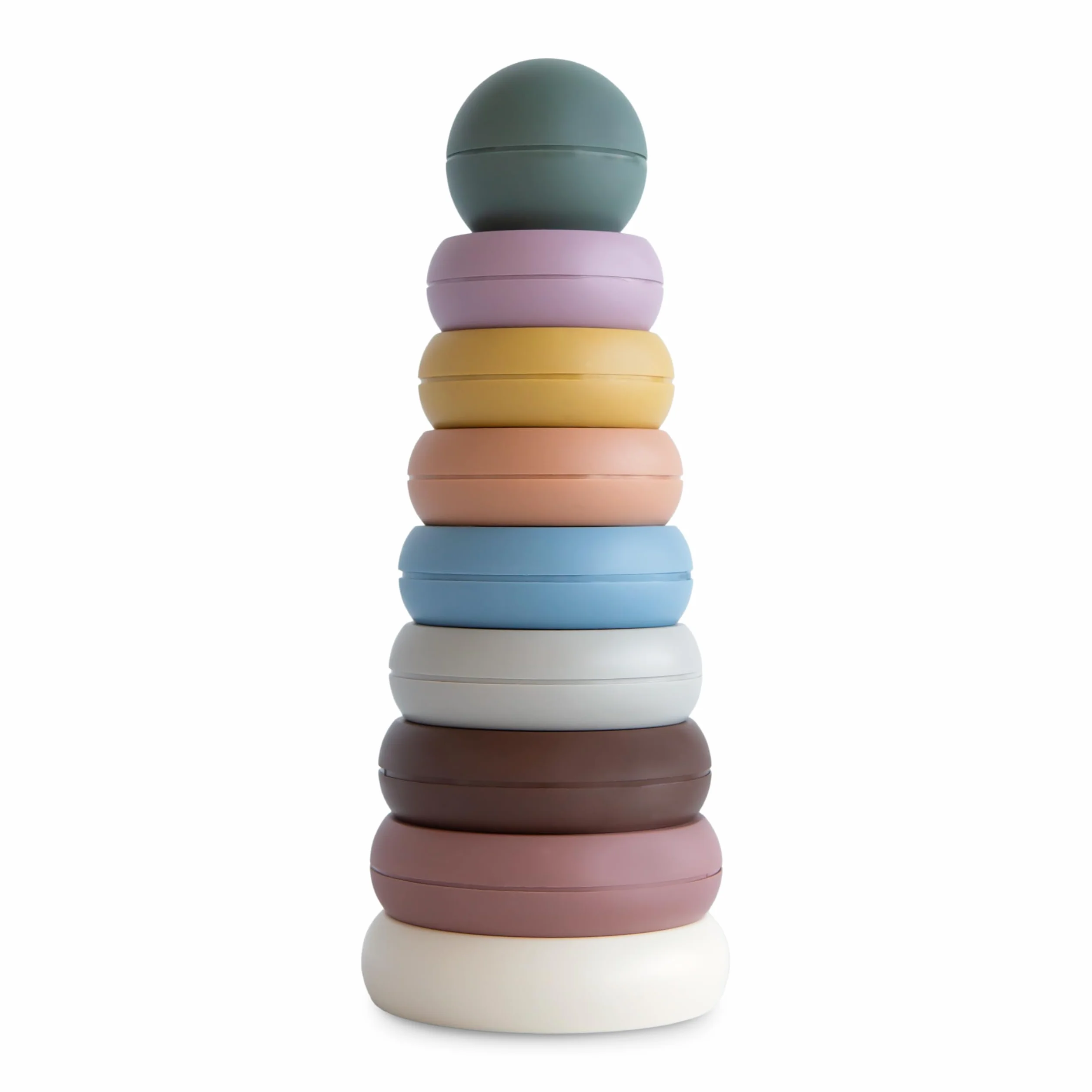 Mushie - Piramidka sensoryczna Ring Tower RUSTIC