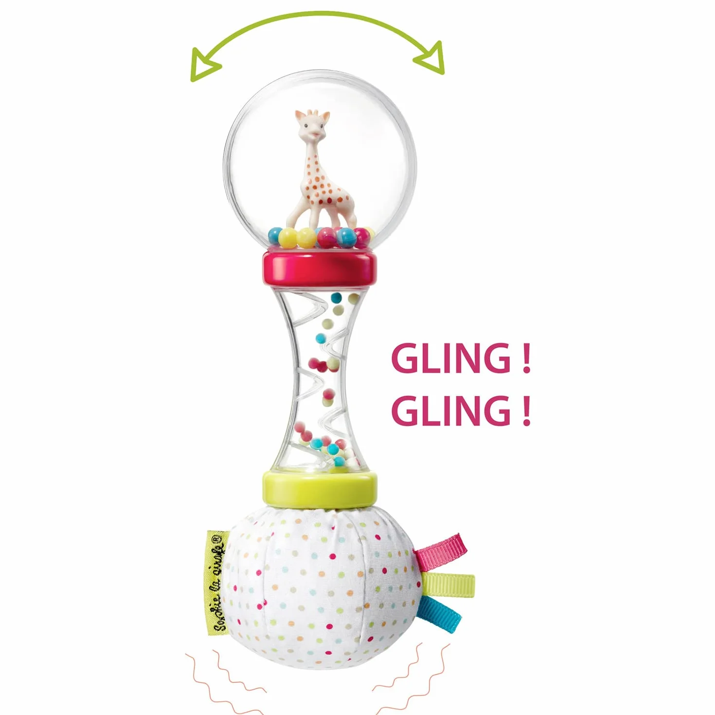 Vulli 200168.0 200168 – grzechotka – Soft Maracas, wielokolorowa