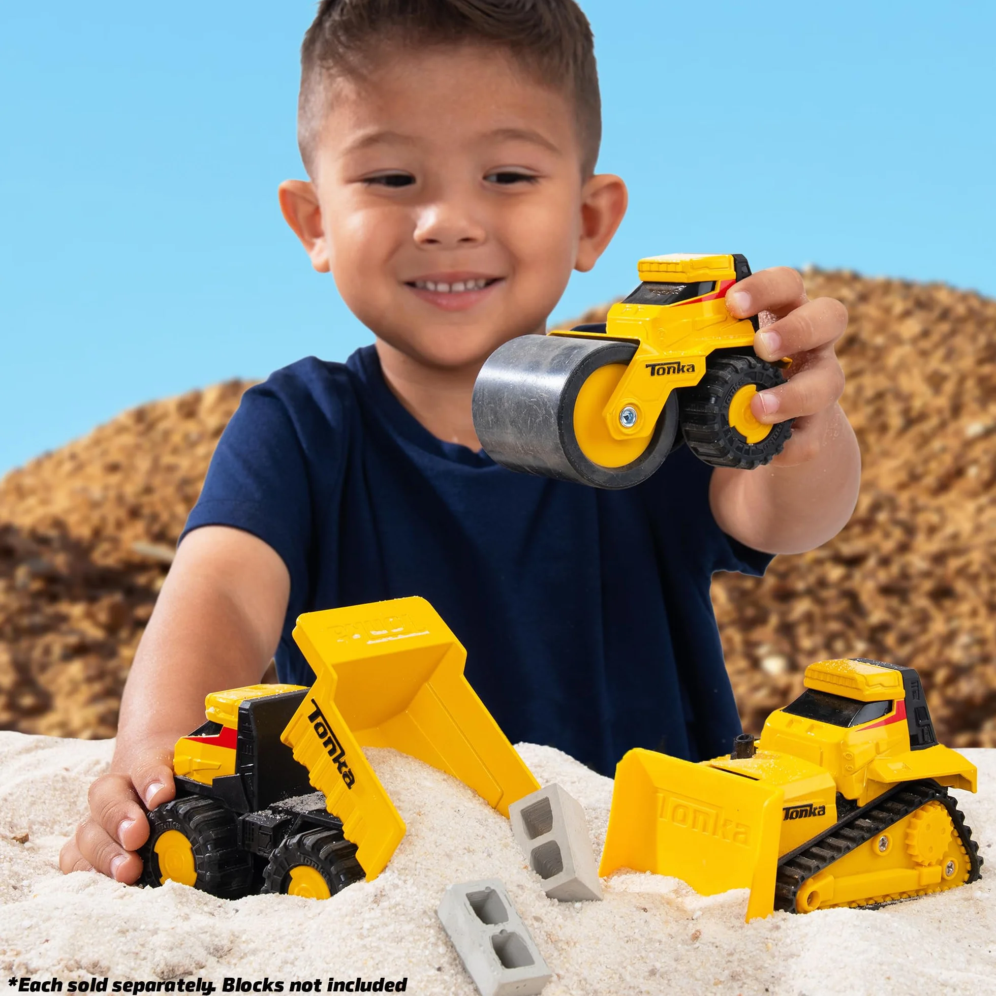 Basic Fun Tonka Steel Classics Titans Bulldozer – Buldozer stalowy do budowy i zabawy na swiezym powietrzu