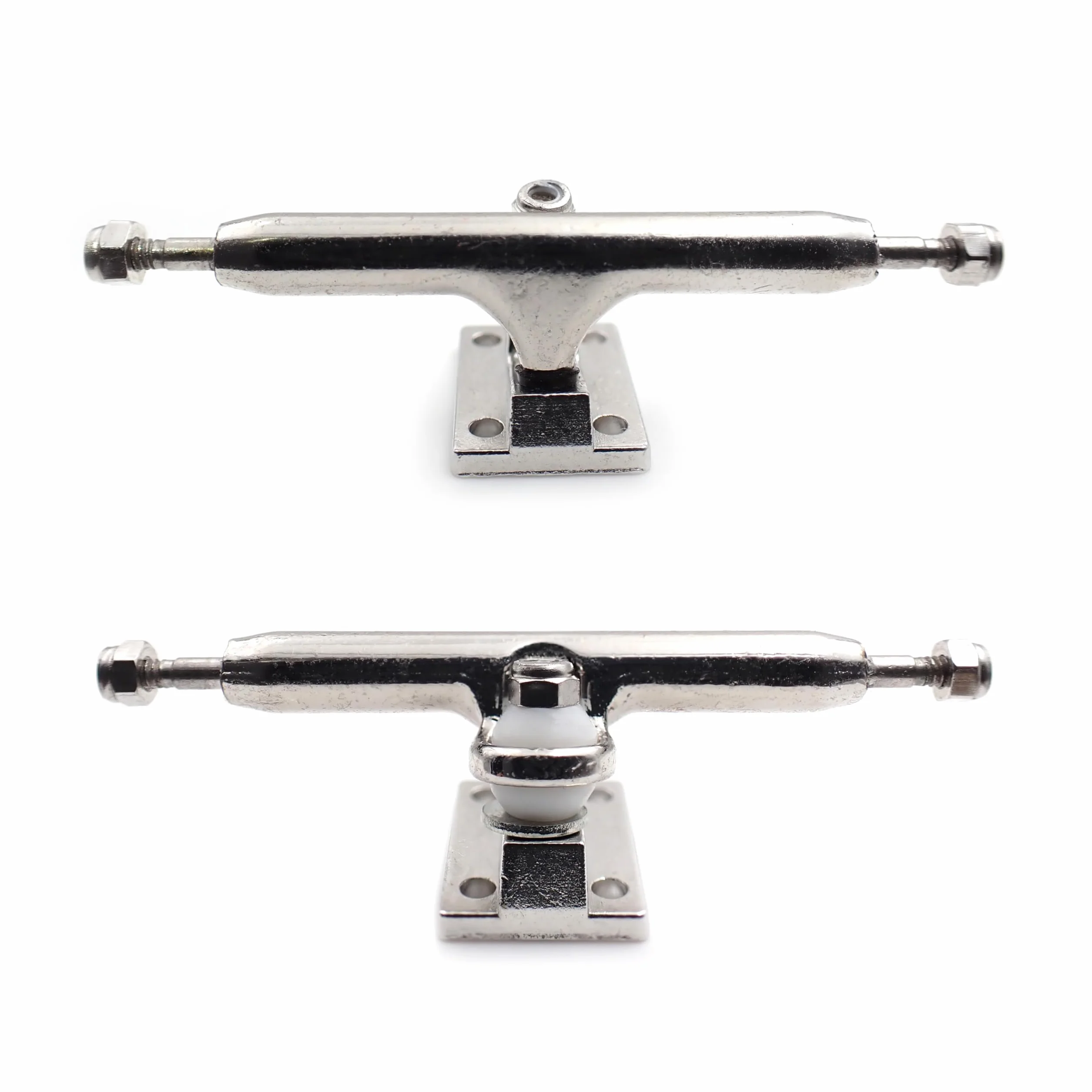 SPITBOARDS 34 mm Fingerboard Pro Trucks by, Real Lock-Nuts, Rubber O-ring Urethane Bushings, Optimized Hanger, szerokość 34 mm, do tuningu i montażu (chromowane srebro)