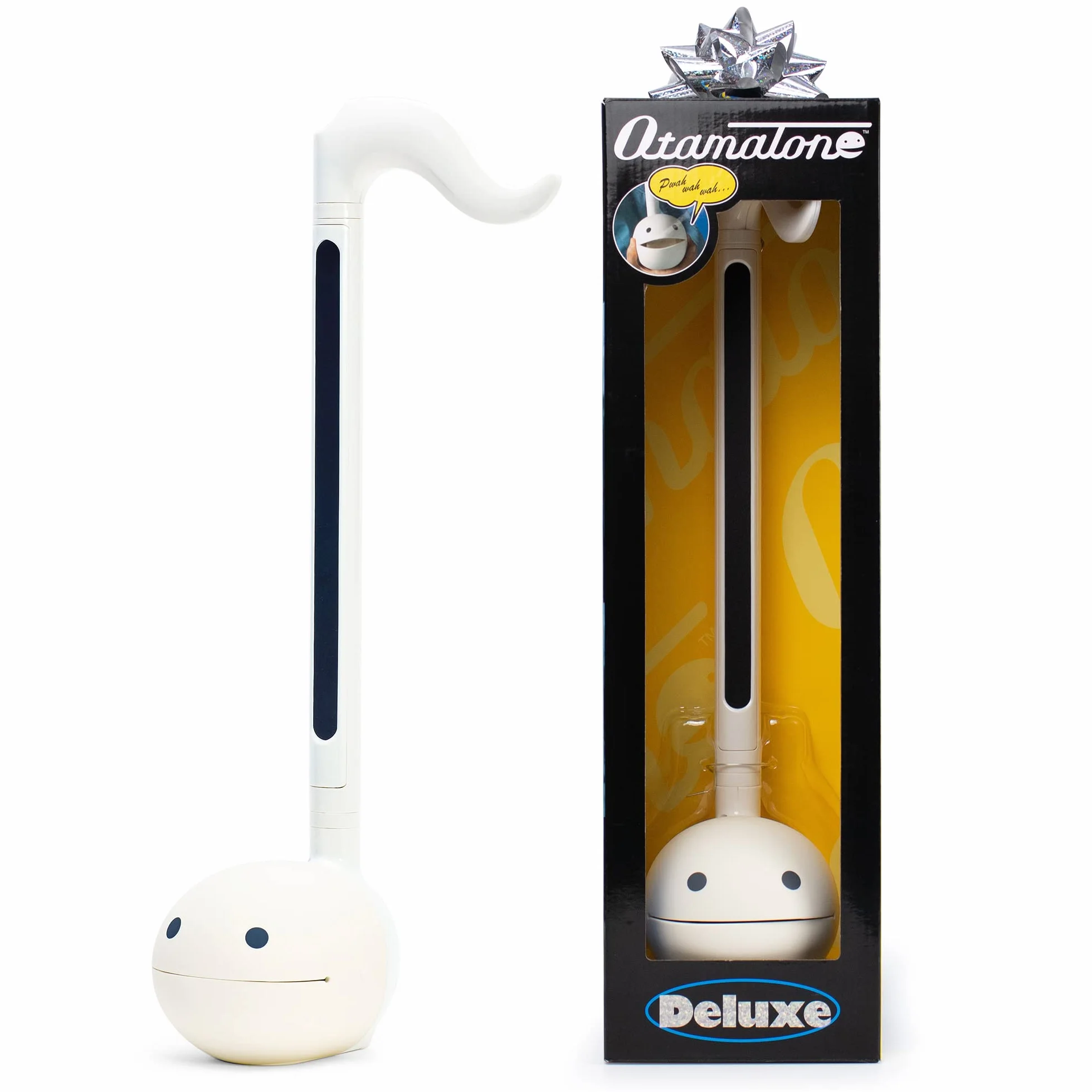Otamatone Deluxe [edycja angielska] elektroniczny instrument muzyczny, zabawka, przenośny syntezator z Japonii, od Cube/Maywa Denki, biały