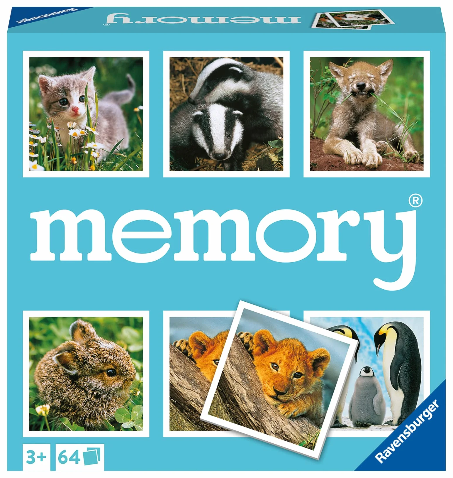 Ravensburger memory® Tierkinder - 20879 - der Spieleklassiker für Tier-Fans, Merkspiel für 2-8 Spieler ab 3 Jahren