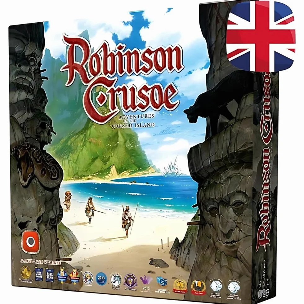 Portal Games, Robinson Crusoe: Adventures on The Cursed Island, Board Game, 1 to 4 Players, Ages 14+, 60 to 120 Minute Playing Time