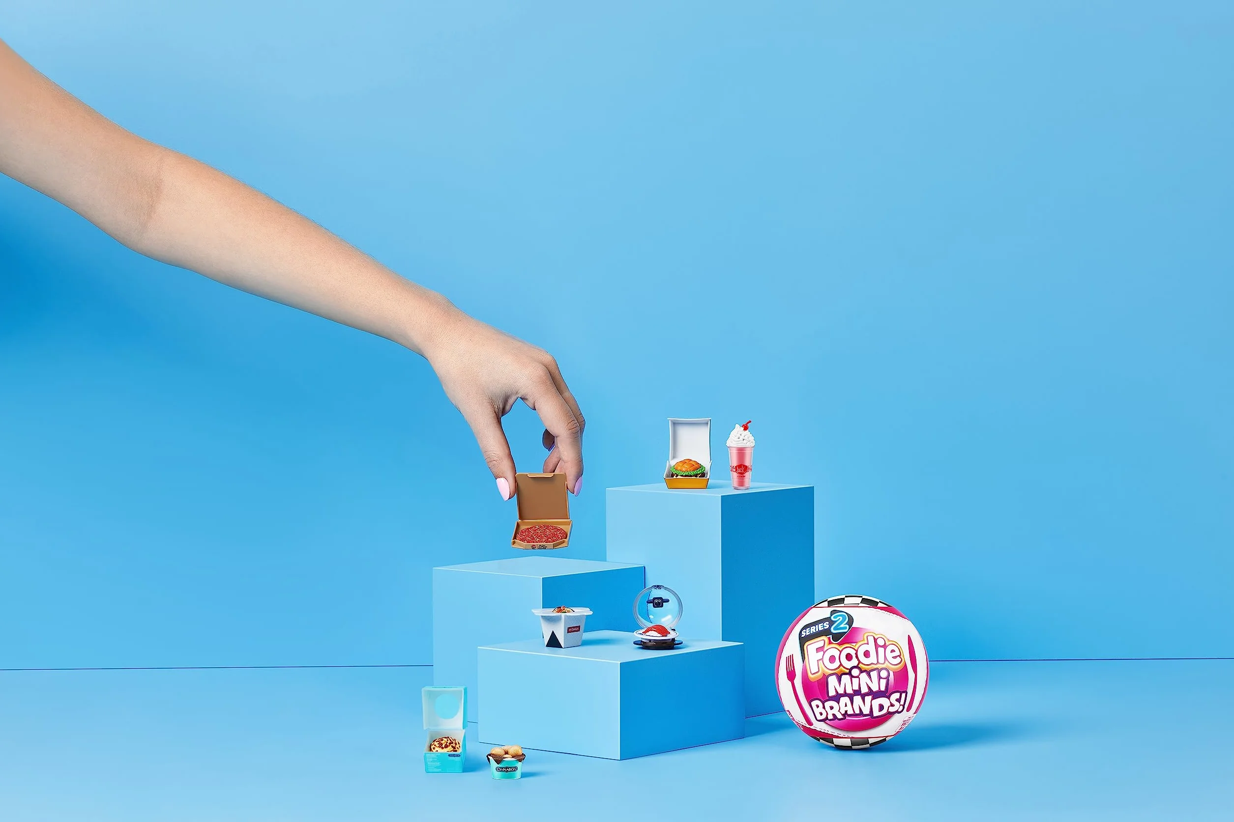 Mini Brands Etui kolekcjonerskie Foodie Series 2 firmy Zuru, Store & Display 30 minis (zawiera 5 minis Mystery Foodie)