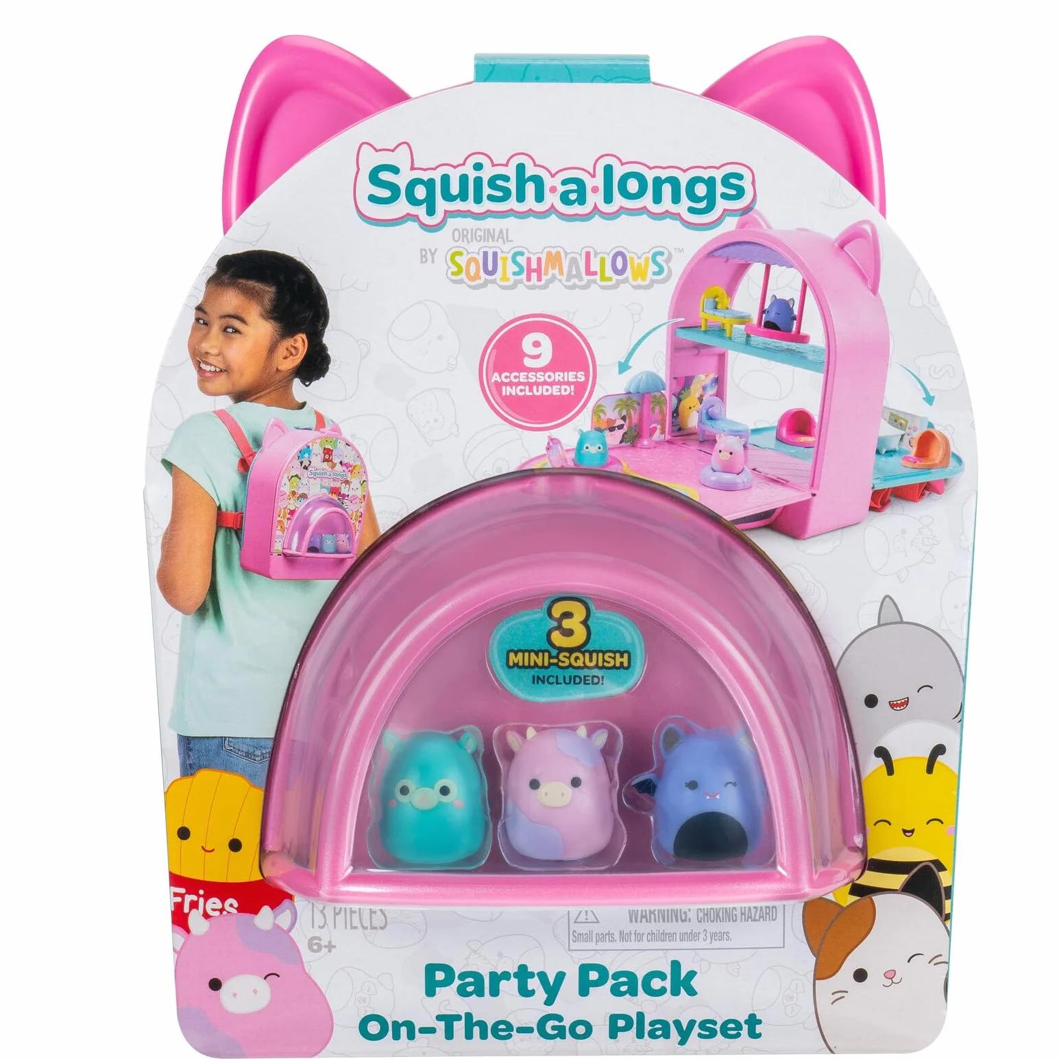 Squishmallows Squish a longs Plecak, Zestaw z Figurkami