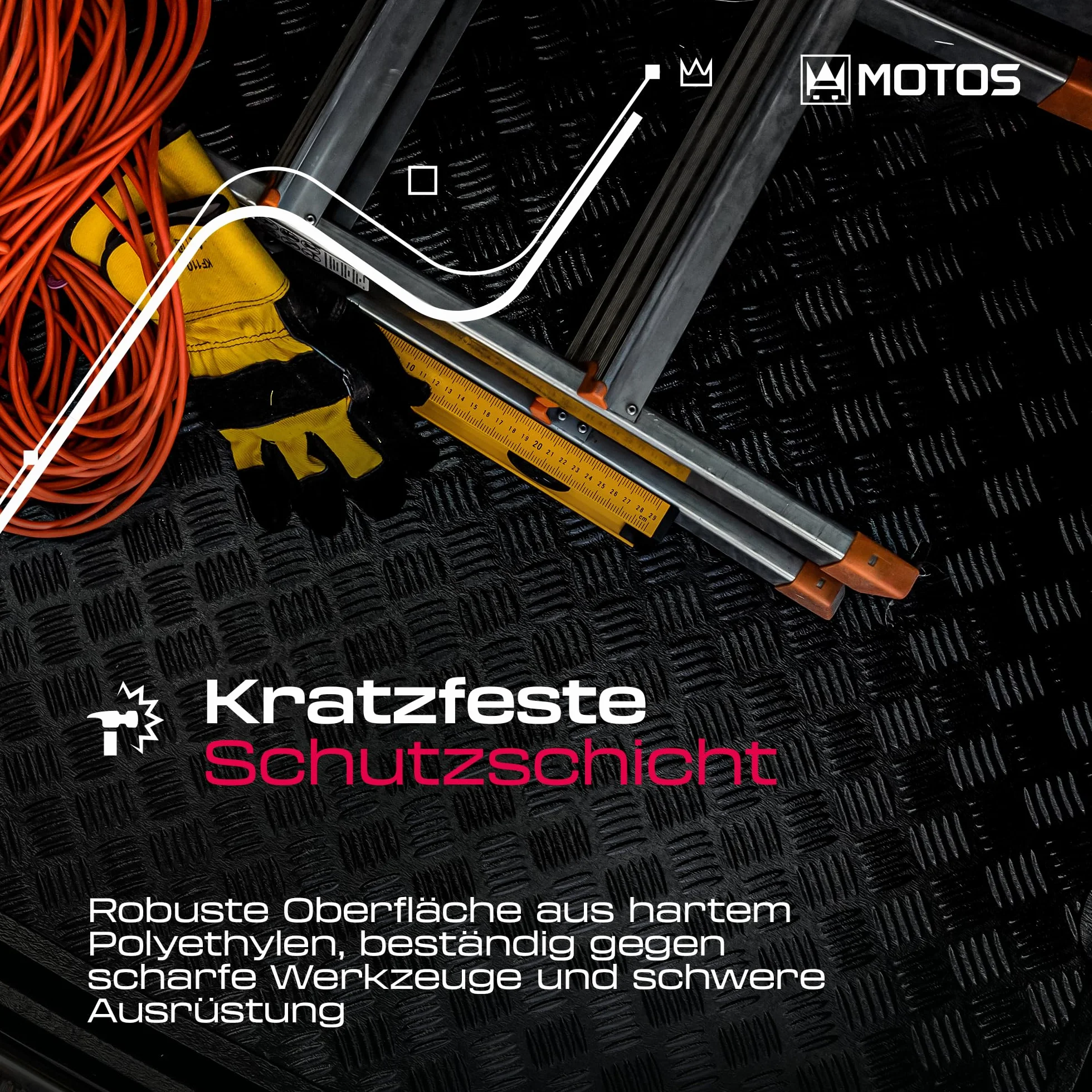 M MOTOS Mata bagażnikowa z PE pasuje do Mazda 3 II 2009-2013 Zwiększ komfort podróży dzięki wytrzymałej macie bagażnikowej - mata do bagażnika na każdą pogodę, ochrona przed zabrudzeniami