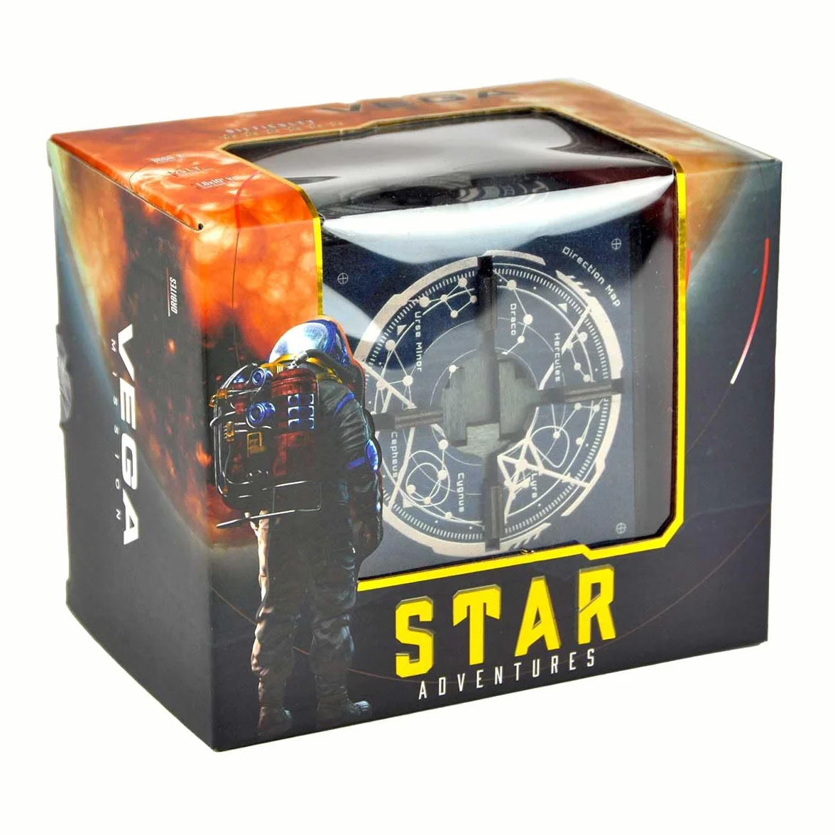 Logica Puzzles art. Vega - Sekretne Pudełko - Drewniane Puzzle - Poziom Trudności 6/6 Ekspert - Seria Star Adventures