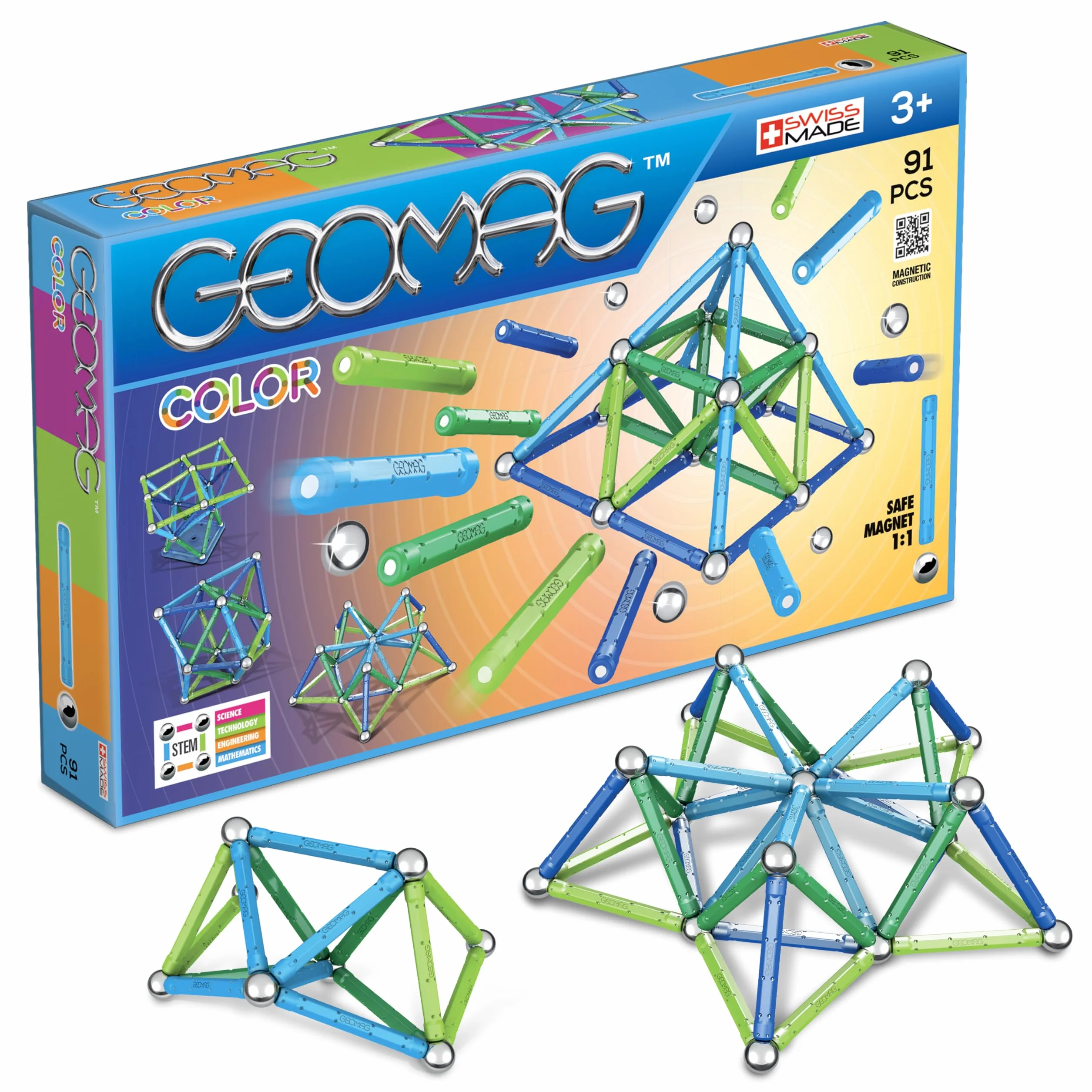 Geomag 263 Color zabawka konstrukcyjna, 91-częściowa, Pièces