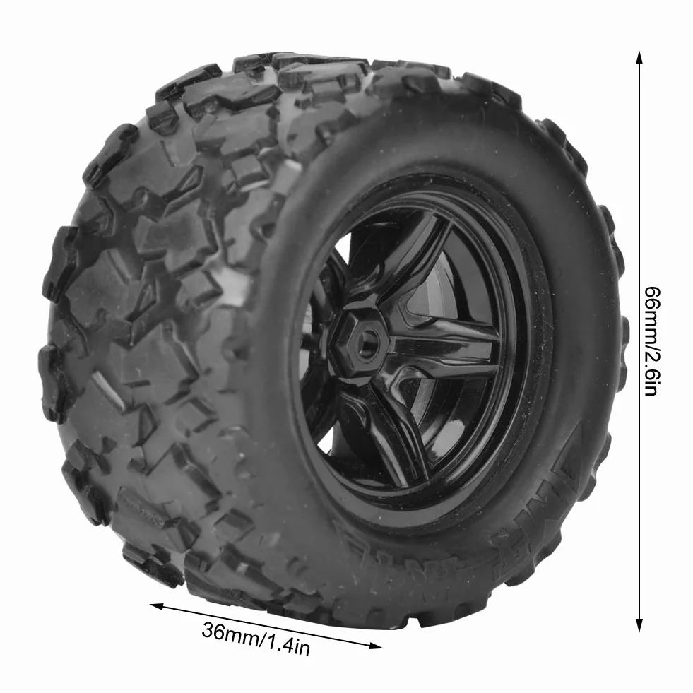 Haiboxing Zdalnie Sterowana Ciężarówka Opony Wymiana Opon Czarny 2 szt. Wymiana Opon kół Pasuje do Hs 18301 18302 18311 18312 1 18 Rc Car