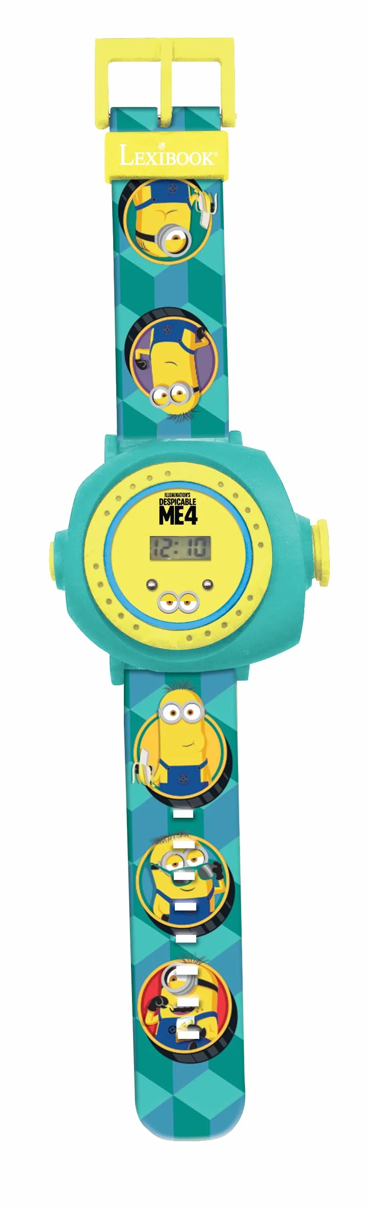 Lexibook, Despicable Me Minions, regulowany cyfrowy ekran projekcyjny, 20 obrazów, dla dzieci, żółty/niebieski, DMW050DES