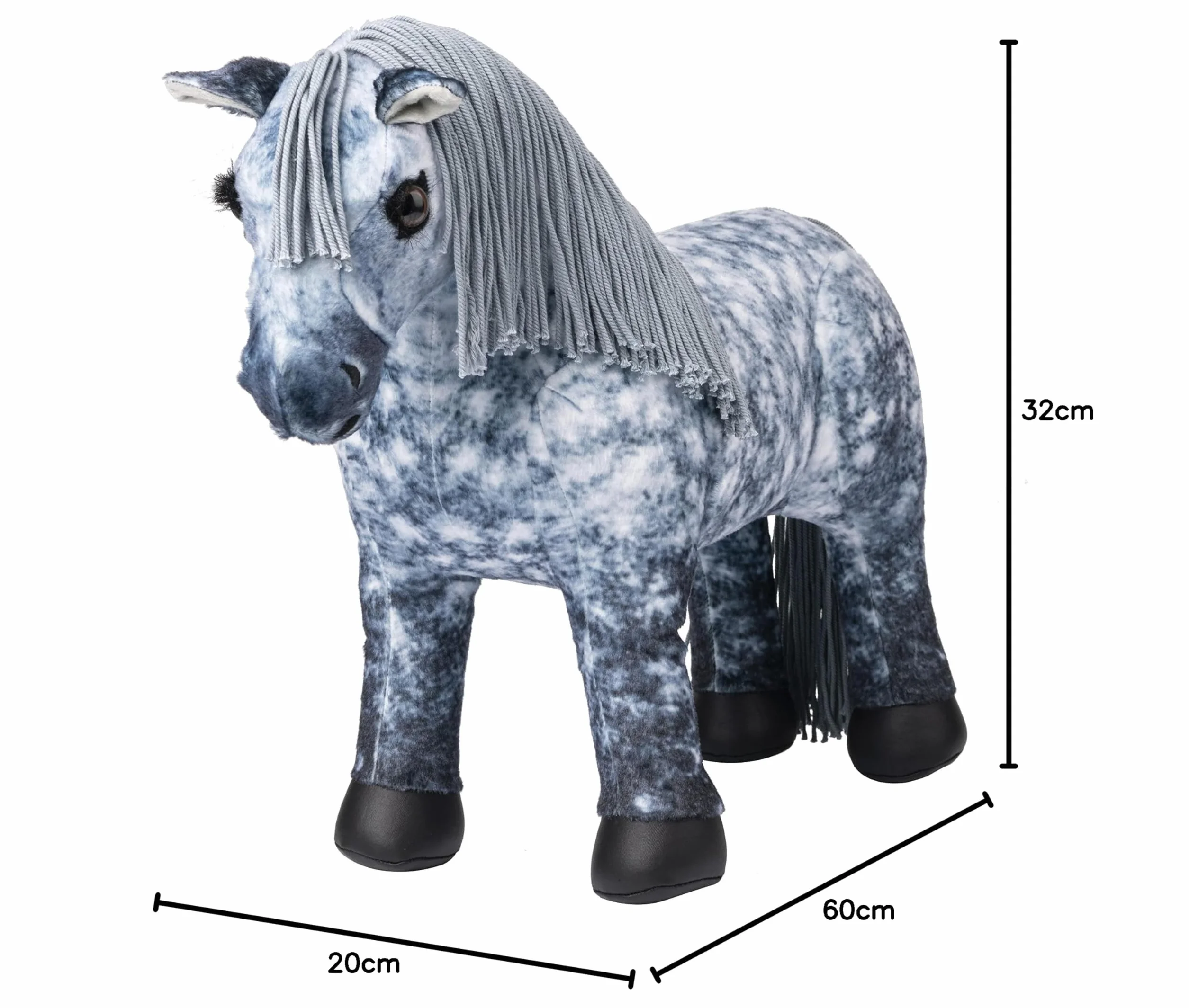 LeMieux Toy Pony Sam dla dzieci - szary - miękki płaszcz - elastyczny - odpowiedni dla dzieci w wieku od 3 lat