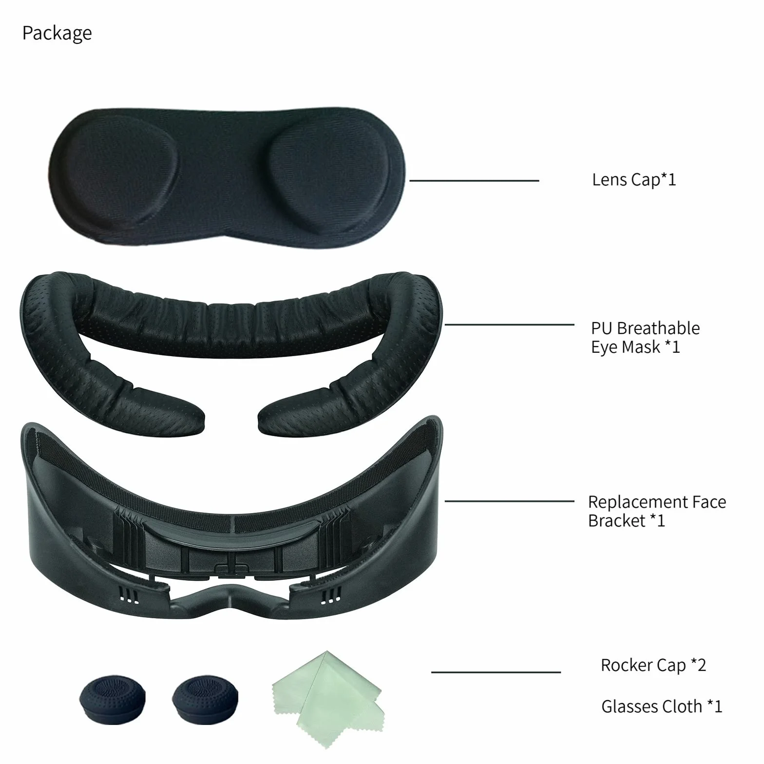 HUAYUWA Vr Face Pad Uchwyt interfejsu twarzy, odporny na pot, zamiennik poduszki z pianki PU, kompatybilny z akcesoriami PICO 4 VR