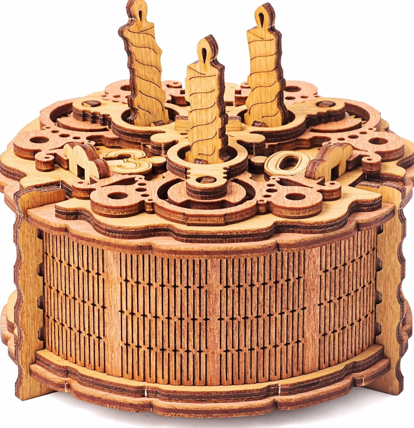 iDventure Happy Birthday Puzzle Pudełko. Spersonalizowany prezent urodzinowy. Mechaniczna skrzynia skarbów. 3D drewniane puzzle. Gra logiczna dla dorosłych.