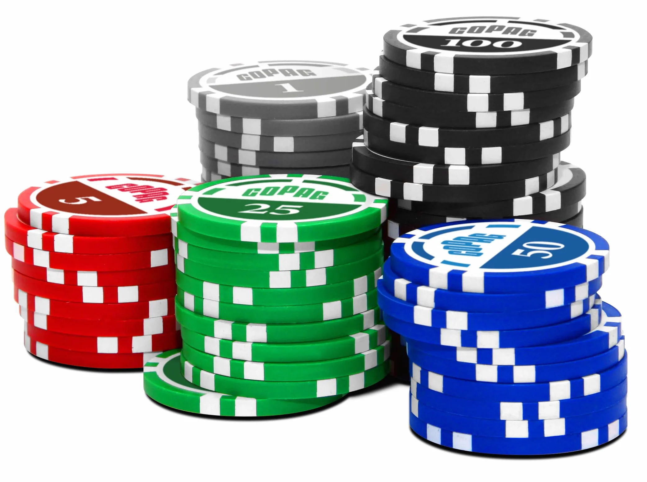 Copag Poker Set 300 żetonów i 2 Talie 100% Plastikowe Jakość Kasyno