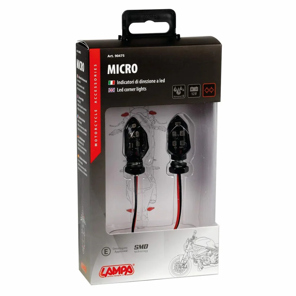 Lampa 90475 mikro kierunkowskazy LED, homologowane kierunkowskazy LED, 12 V