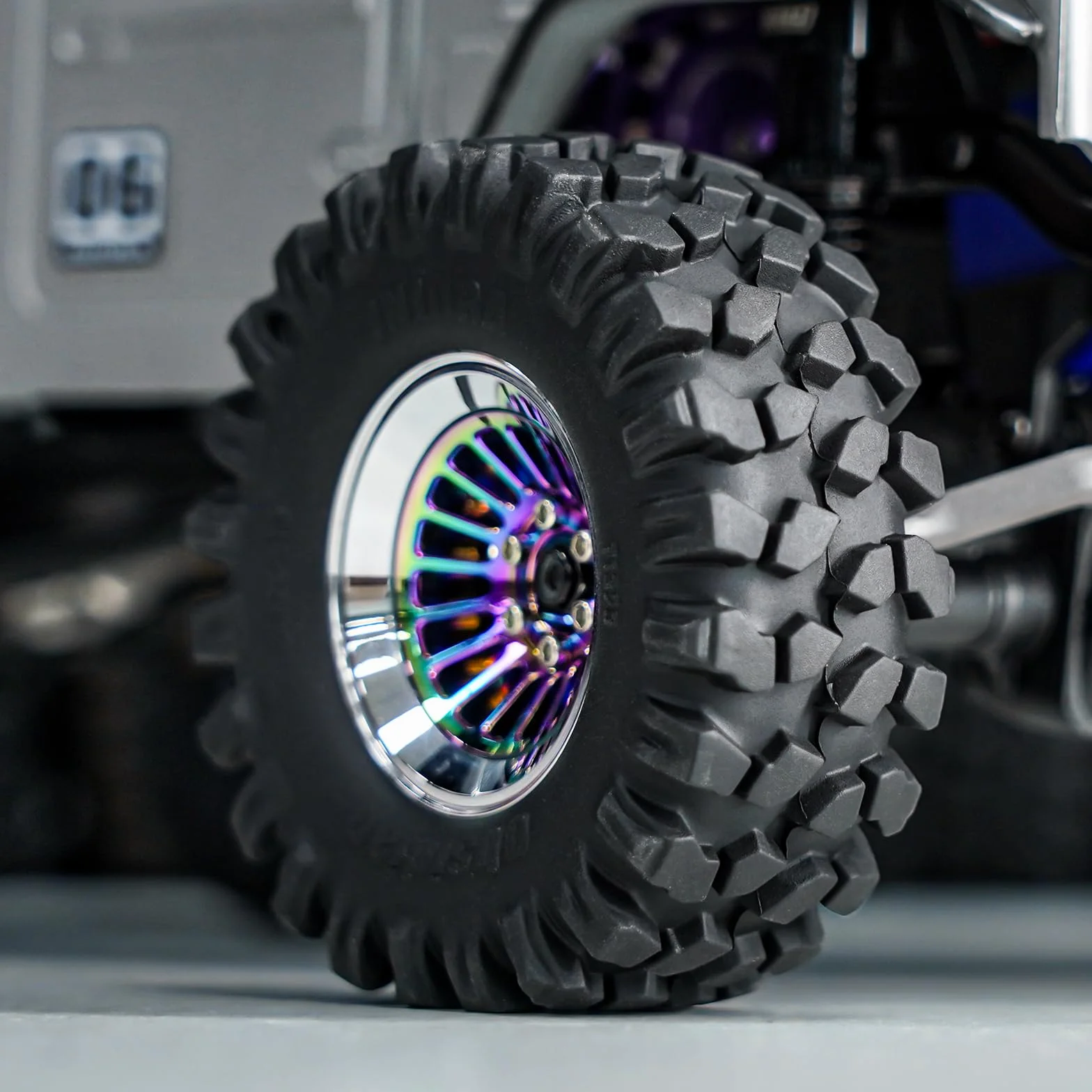 INJORA 3.3 cm Rock Crawling Tires - Obsidian S5 Opony do 1/18 1/24 RC Crawler Car Upgrade(T1323)
