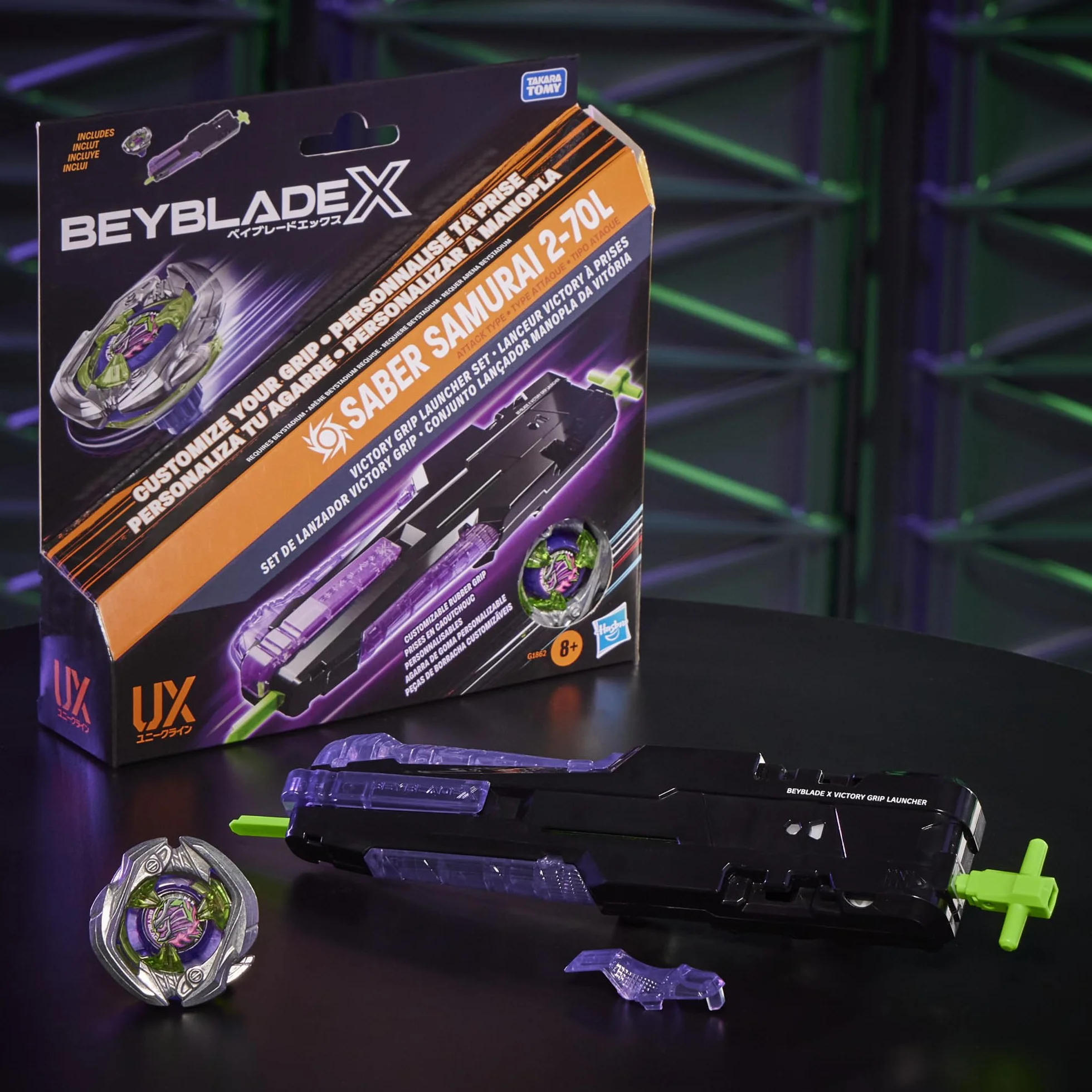Hasbro Beyblade Zestaw Beyblade X Victory Grip z Prawoskrętną Wyrzutnią
