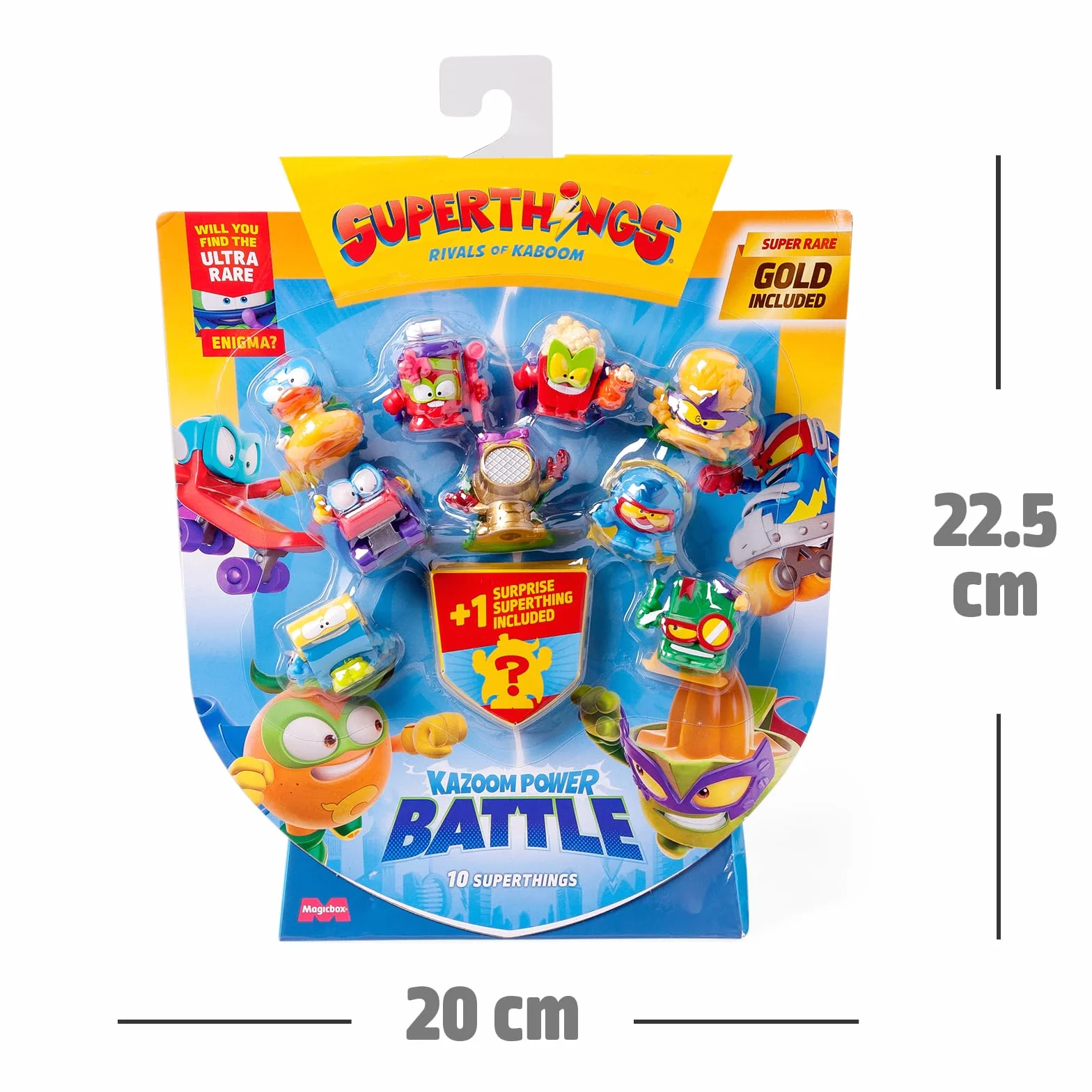 SUPERTHINGS KAZOOM POWER Battle – 10 Pack. Zawartość: 10 Superthingsów (1 niespodzianka i 1 kapitan w złotym kolorze). Zestaw 2/2
