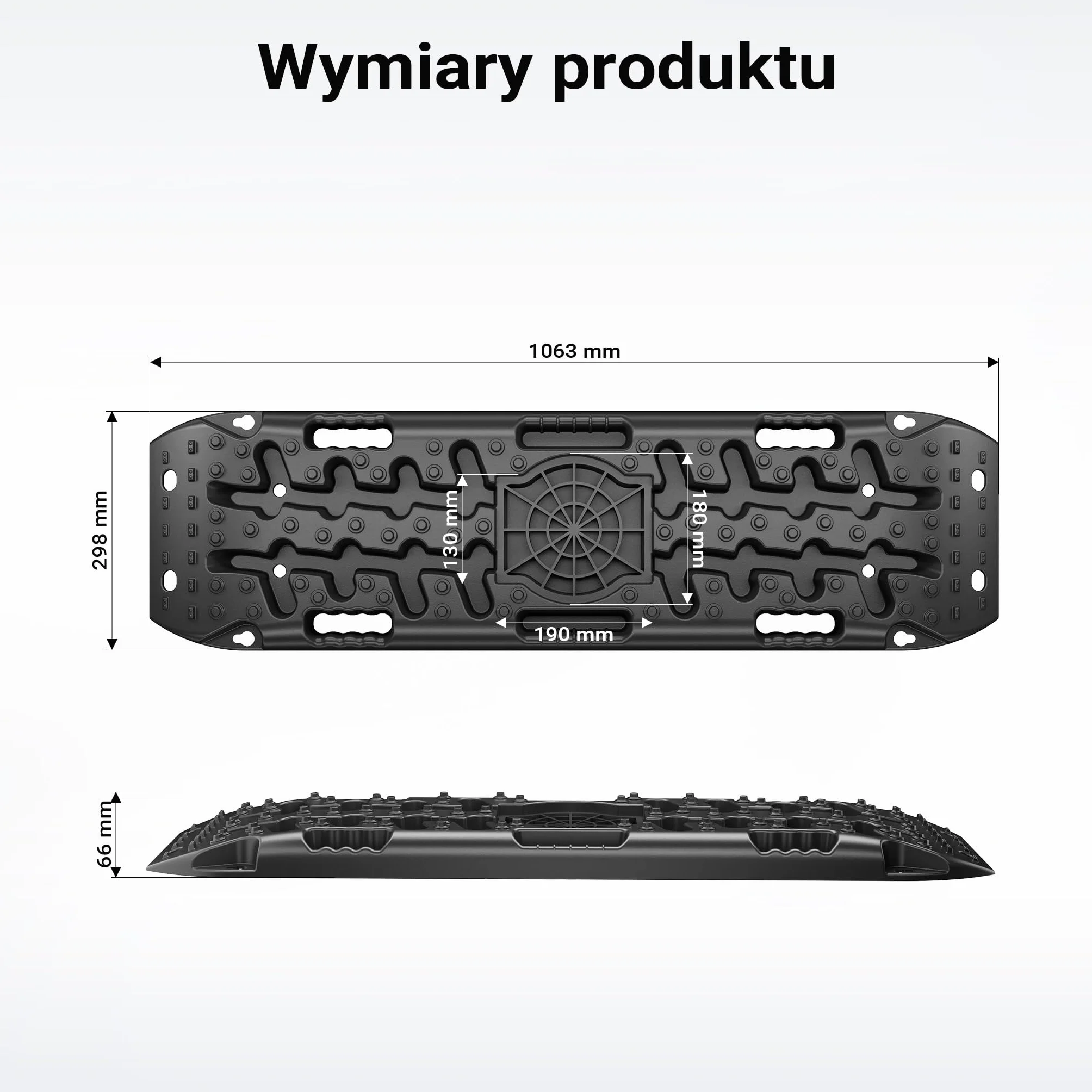 Wiltec Trapy piaskowe 1063 x 298 x 66 mm 2 szt do 10 t nośności na parę, czarne z torbą transportową, najazdy terenowe