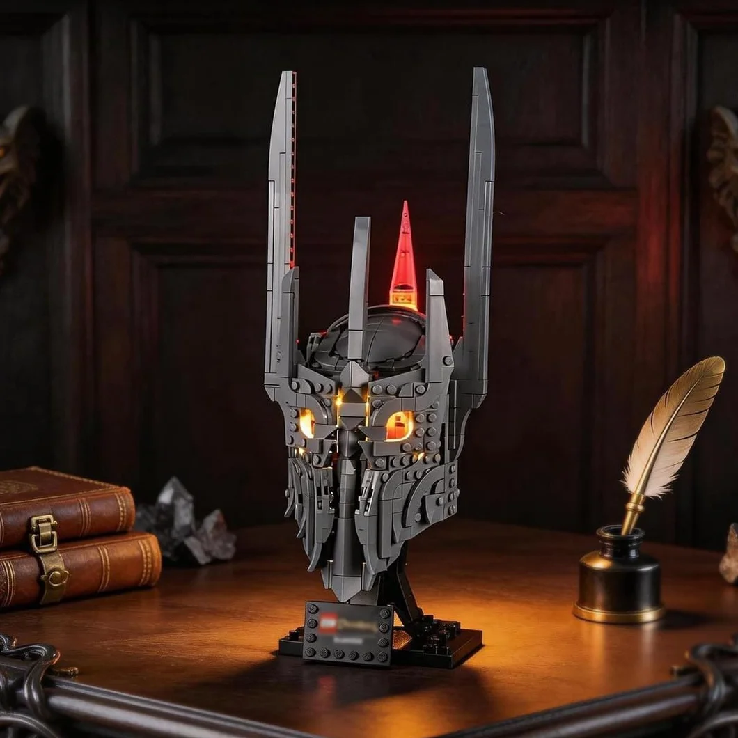 LIGHTAILING Zestaw świateł Led do Lego-11373 Ikony Władca Pierścieni: Hełm Saurona - Łatwa instalacja, ukryte okablowanie, gotowy do dekoracji domu i jako prezent (model nie jest w zestawie)