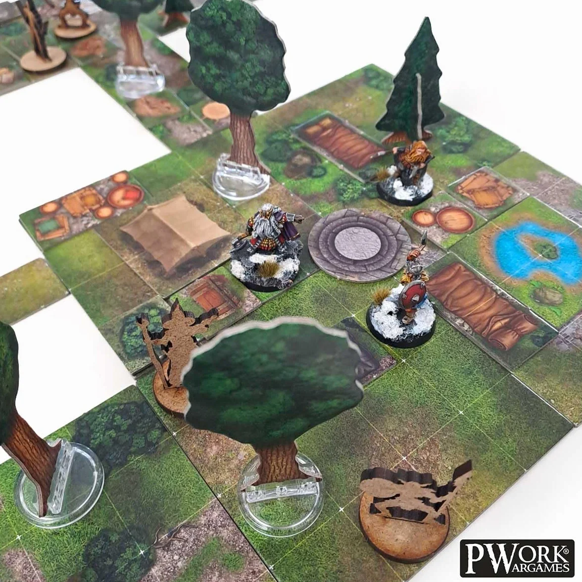 The Forest - RPG Modular Map Tiles - dwustronne płytki na karty
