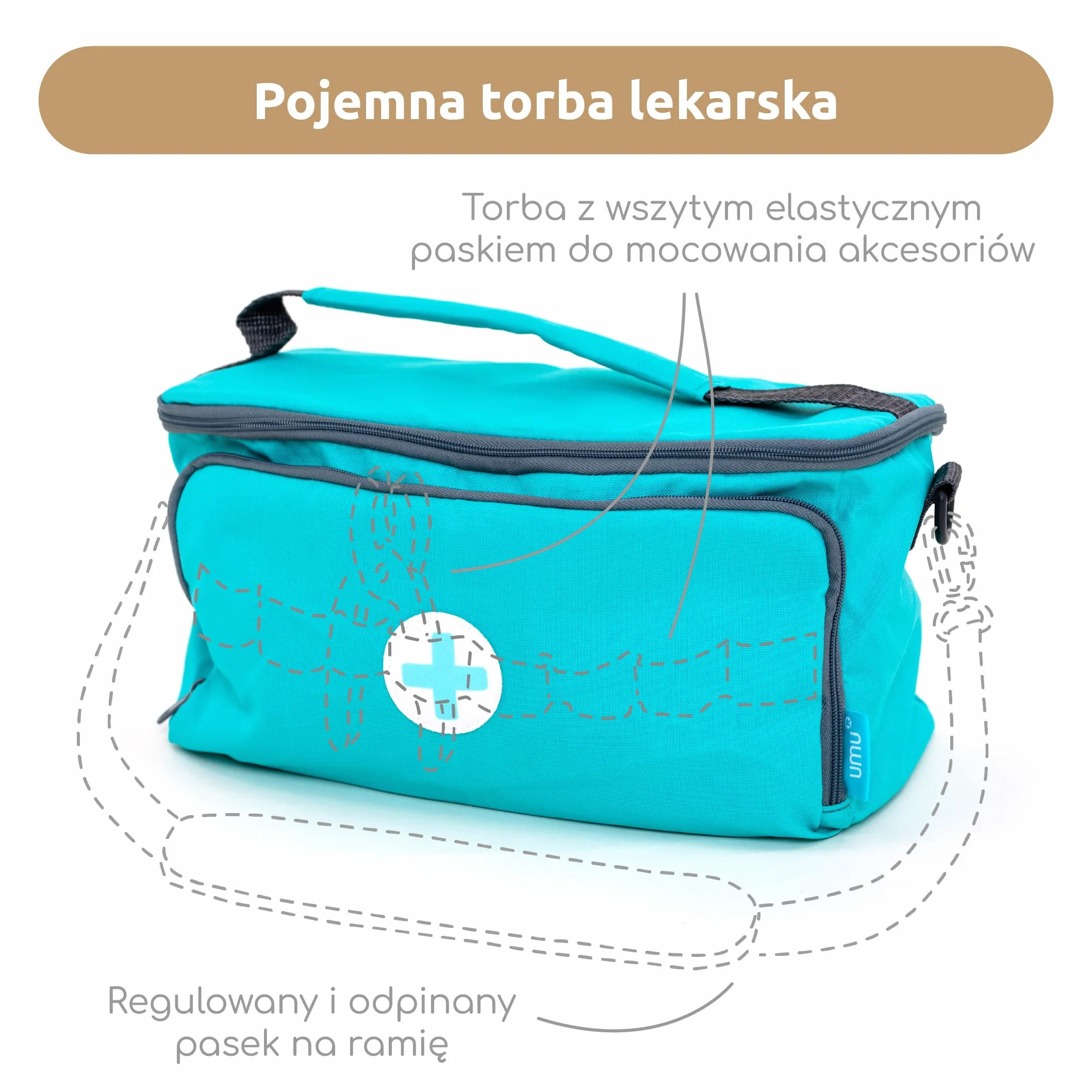 UMU® Drewniany zestaw lekarski Deluxe – walizka lekarska z akcesoriami: stetoskop, fartuch, laptop, narzędzia dentystyczne i więcej, zabawka do odgrywania ról, 37 elementów dla dzieci od 3, 4, 5 lat