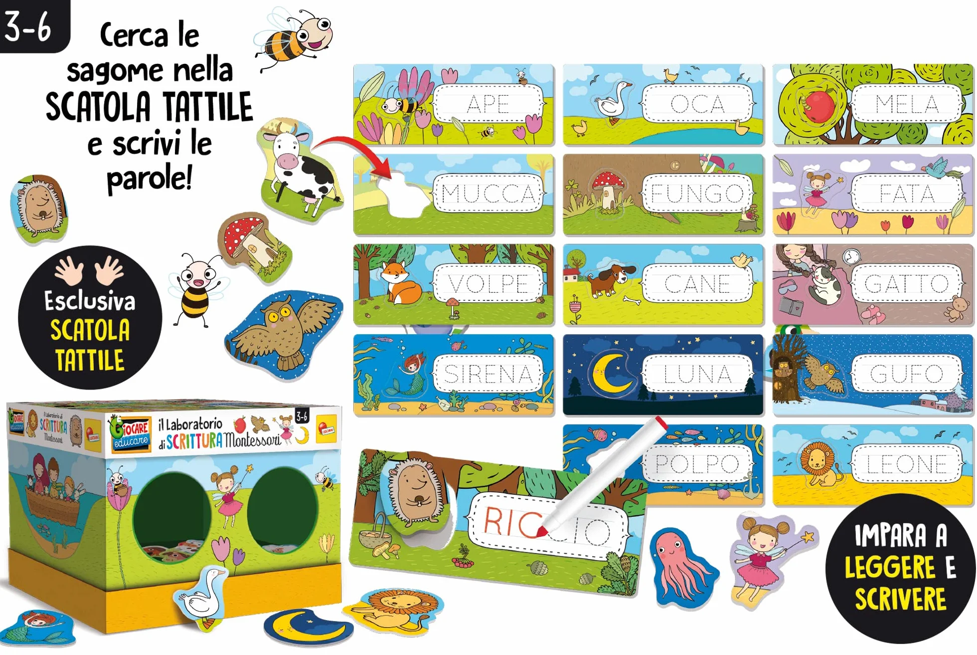 Lisciani Giochi - Montessori Maxi Laboratorium Pisania, 3-6 lat, 95186