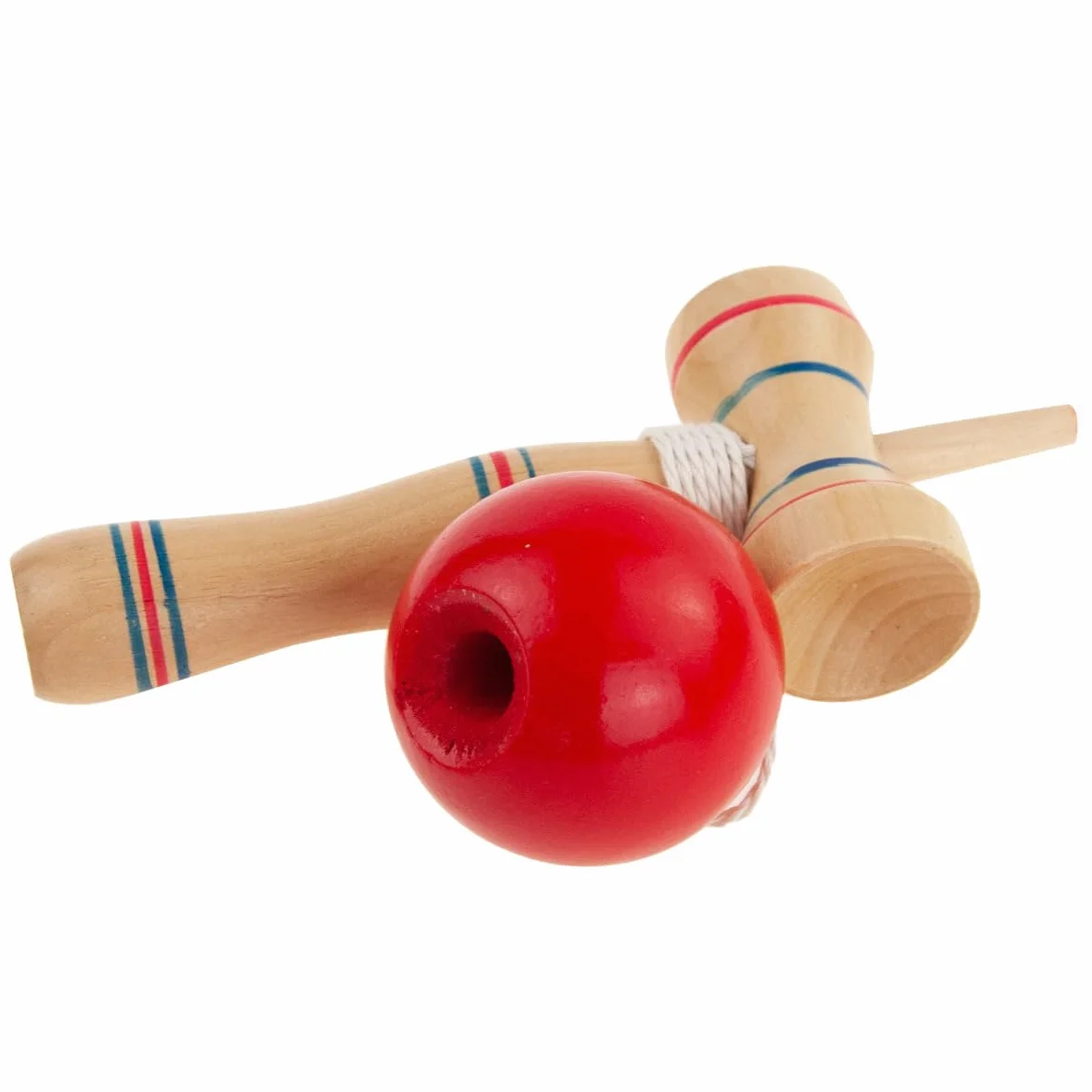 Drewniana kendama: zabawka zręcznościowa dla dzieci. Kendama z drewna dla początkujących i zaawansowanych, gra zręcznościowa do użytku wewnątrz i na zewnątrz – drewniana zabawka ze sznurkiem i piłką