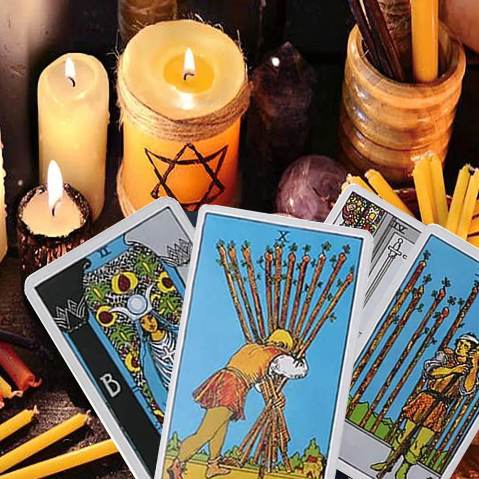 Waite karty tarota dla początkujących – 78 Rider Tarot Cards z poradnikiem dotyczącym wróżenia losu, gry karciane na imprezy, odpowiednie dla początkujących i doświadczonych graczy, tajemniczy prezent