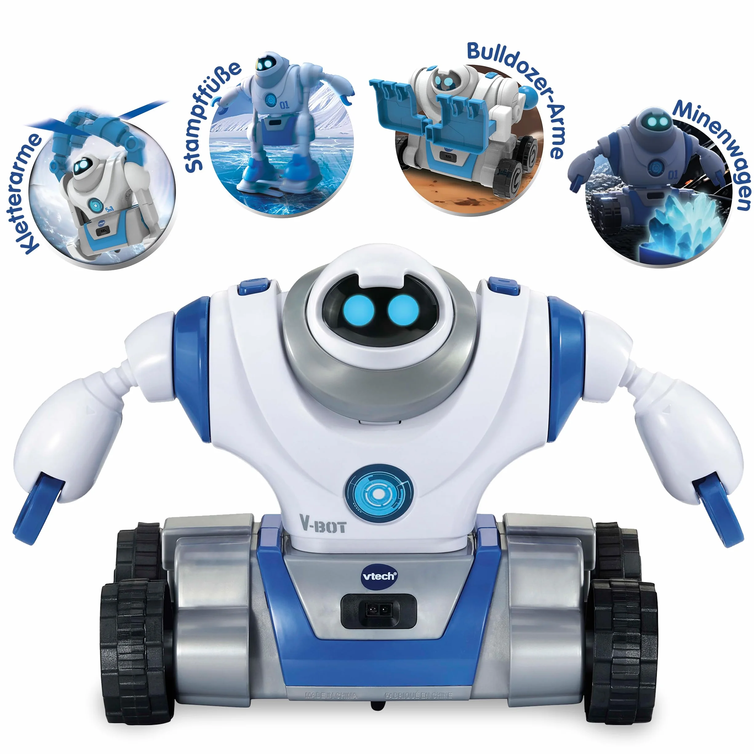 VTech V-Bot – robot 5 w 1 z silnikami i ekscytującymi misjami – dla dzieci w wieku 5-12 lat