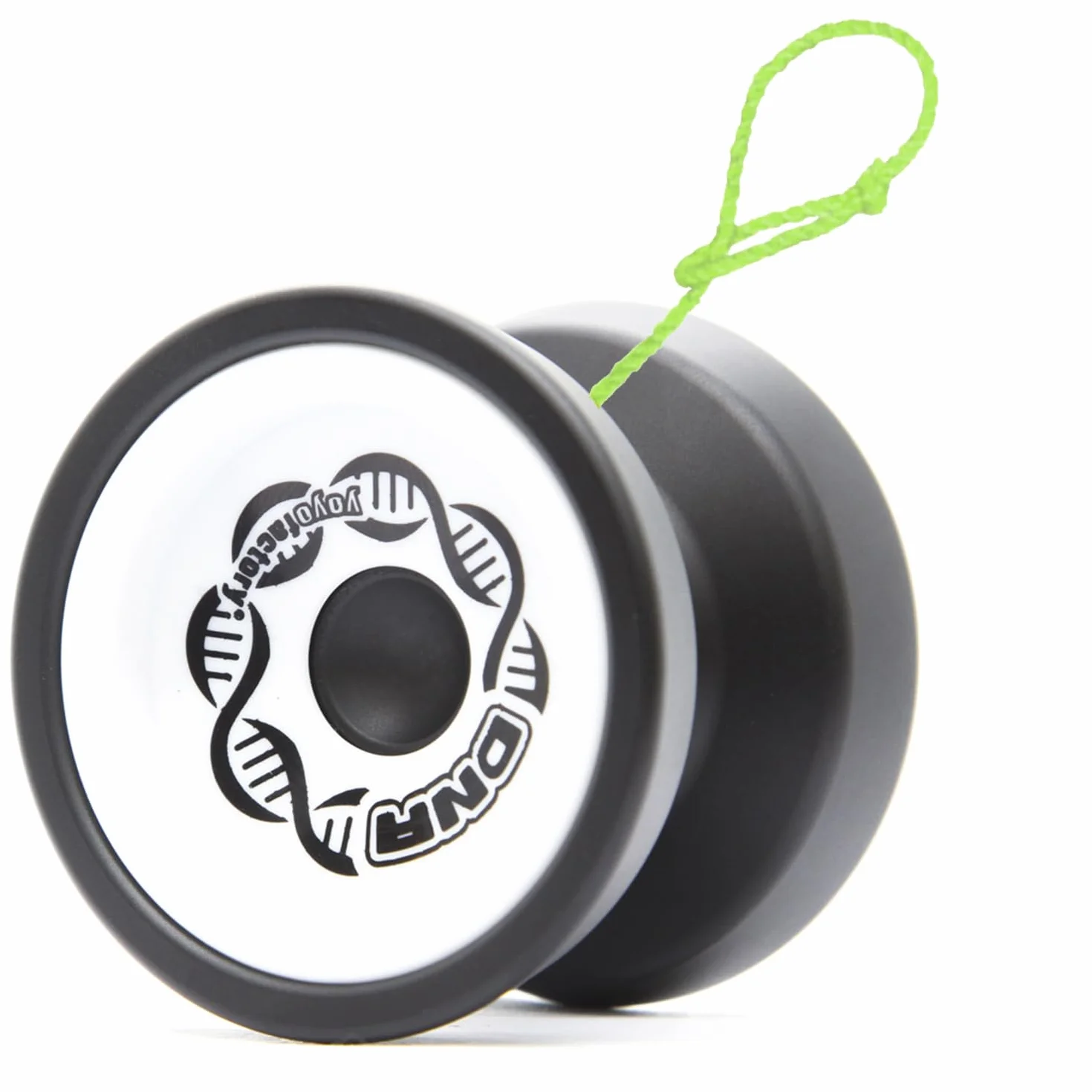 YoyoFactory DNA Yo-Yo - Black White (Metal Yoyo, String, Ball-Bearing & Instructions Included)